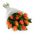 Dozen Orange Roses with Greens