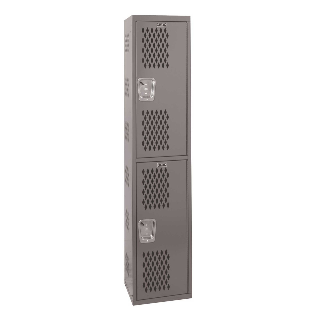 Ventilated Locker, 12" W x 12" D x 72" H, 1 Column, 2 Tiers