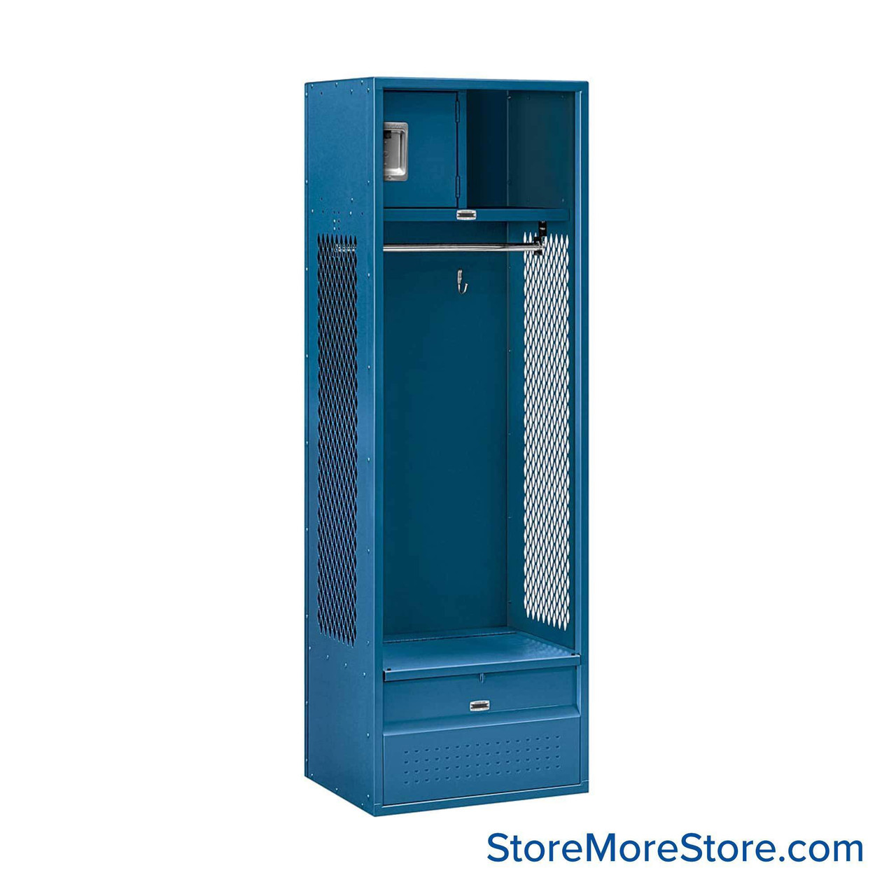 Metal Gear Lockers, 24'' W x 18'' D x 72'' H, Unassembled, No Door