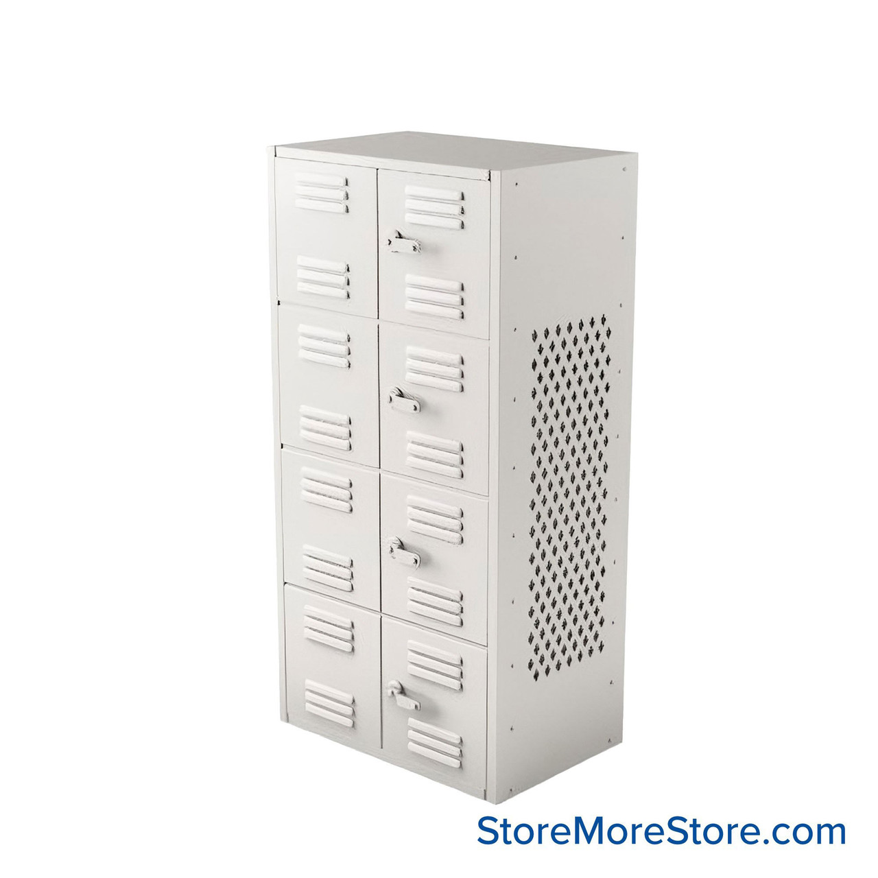 Gear Locker, 24'' W x 24'' D x 72'' H, 4 Tiers, Solid Door, Solid Side
