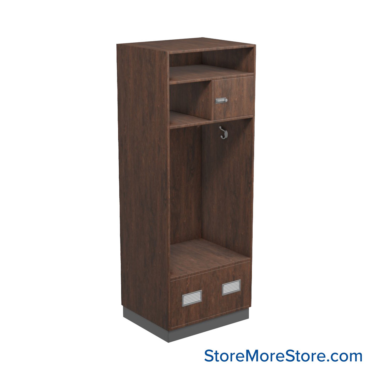 Sports Locker, 24'' W x 30'' D x 78'' H, Open Shelf, No Locker Door