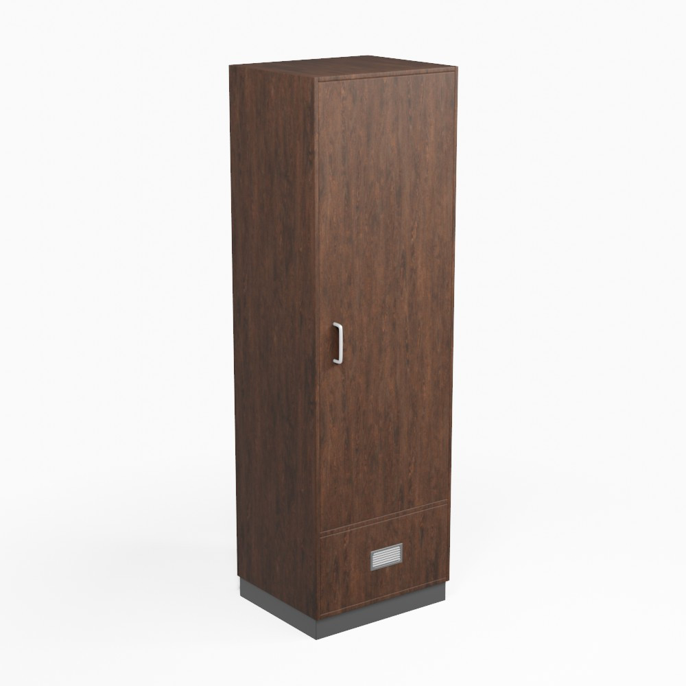 Sports Locker, 24'' W x 26'' D x 87'' H, Open Shelf, Right Hinged Locker Door