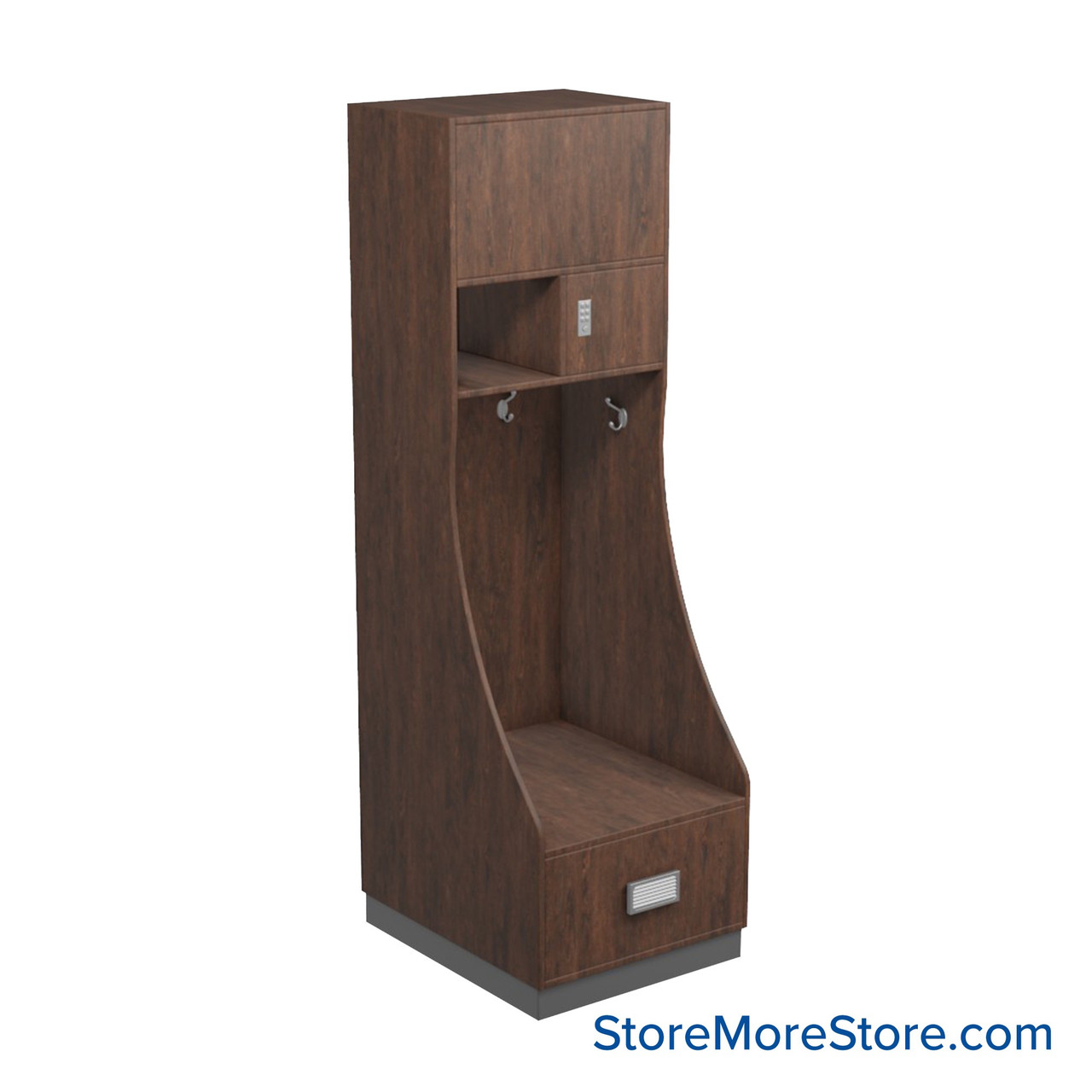 Sports Locker, 30'' W x 30'' D x 90'' H, Shelf w/ Hinged Door, No Locker Door