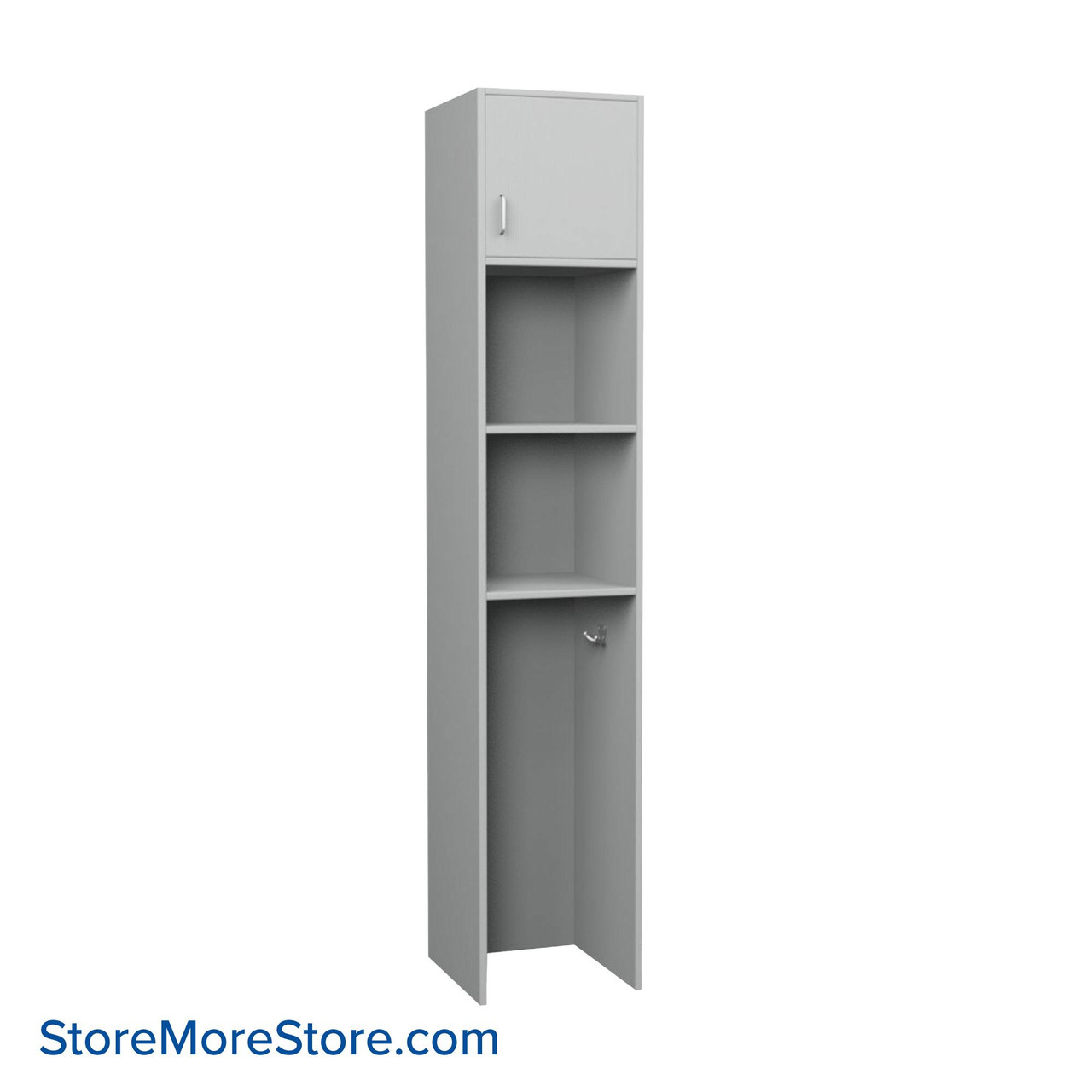 Wall Mounted Locker, 15" W x 16" D x 78" H, Right Hinged Door, Key Lock