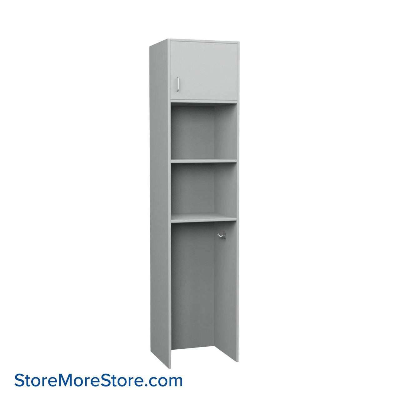Wall Mounted Locker, 18" W x 16" D x 78" H, Right Hinged Door, Key Lock