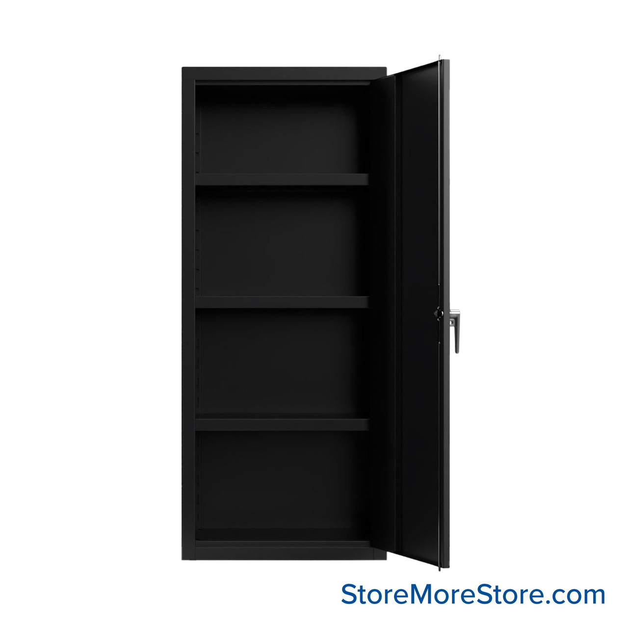 Industrial Metal Cabinet with Glass Doors, 30" W x 18" D x 72" H, Single Metal Door, 3 Shelves, Professional Digital Lock