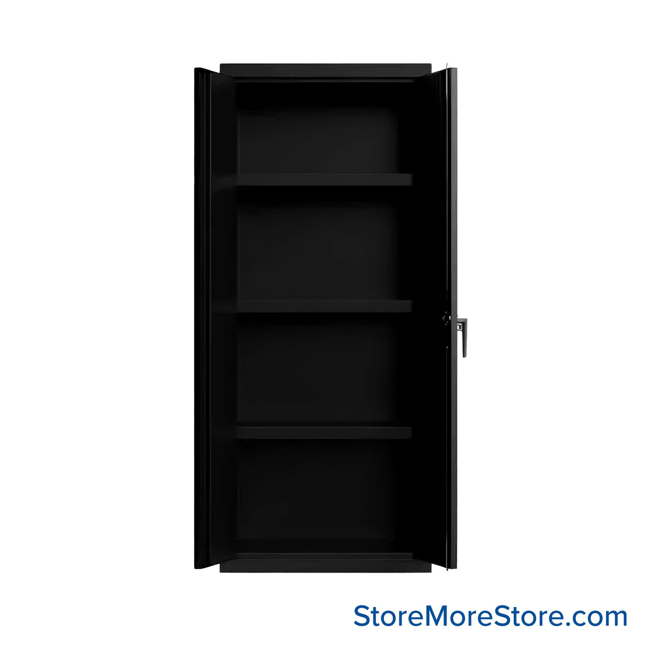 Industrial Metal Cabinet with Glass Doors, 30" W x 18" D x 72" H, Double Metal Doors, 3 Shelves, Professional Digital Lock