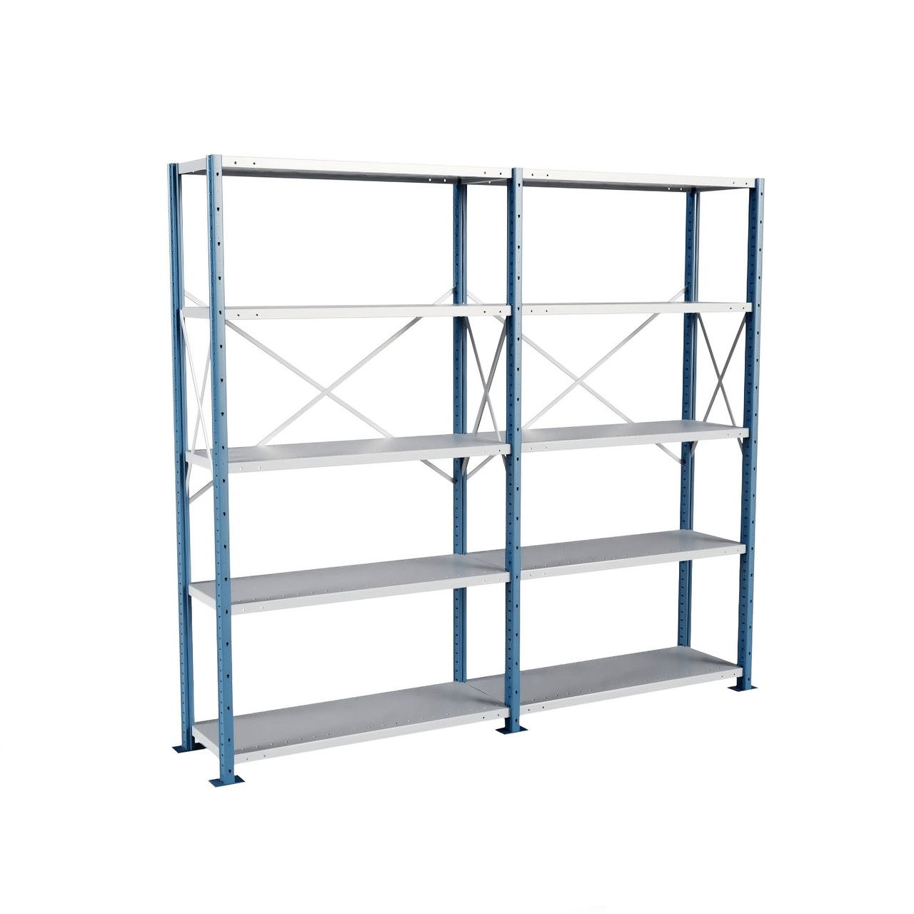 Heavy Duty Metal Shelving, 100" W x 18" D x 87" H, Open Shelving, 5 Adjustable Shelfs, Extra Heavy-Duty