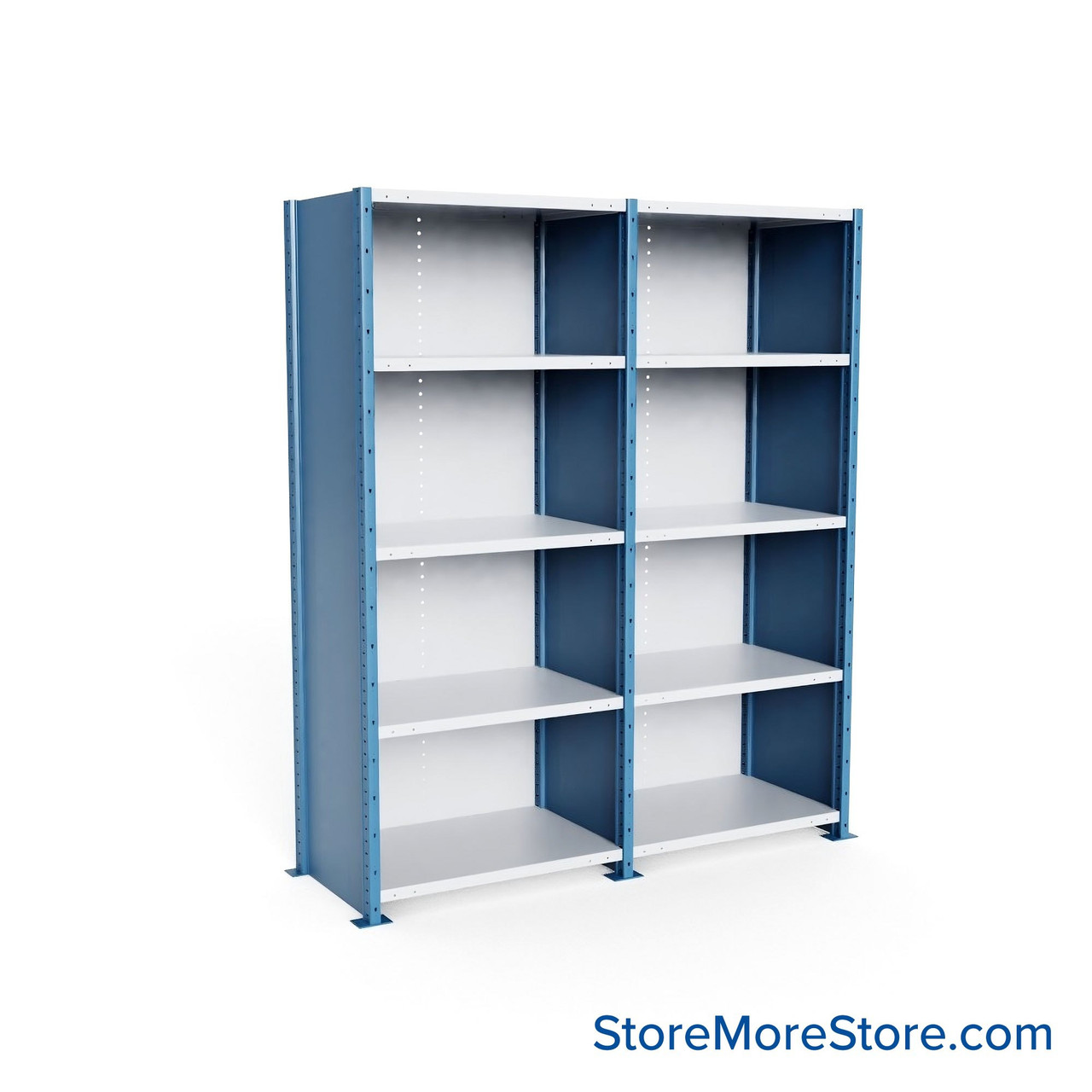 Heavy Duty Metal Shelving, 76" W x 24" D x 87" H, Closed Shelving, 5 Adjustable Shelfs, Extra Heavy-Duty