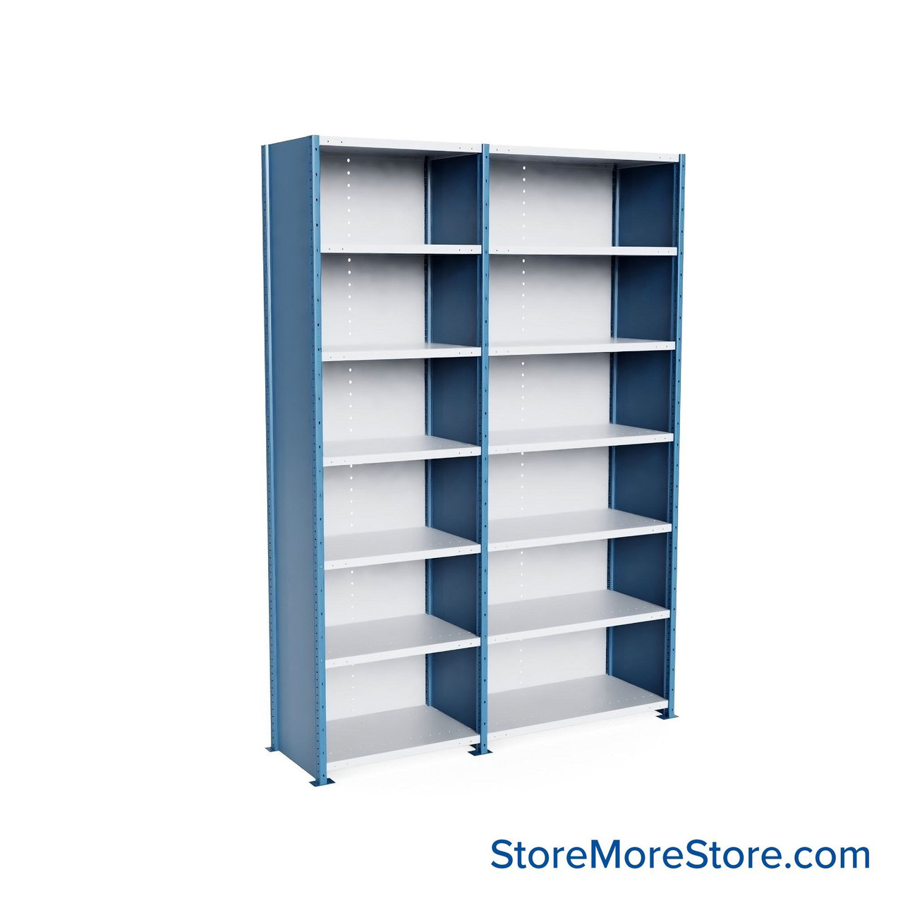 Heavy Duty Metal Shelving, 88" W x 24" D x 123" H, Closed Shelving, 7 Adjustable Shelfs, Heavy-Duty