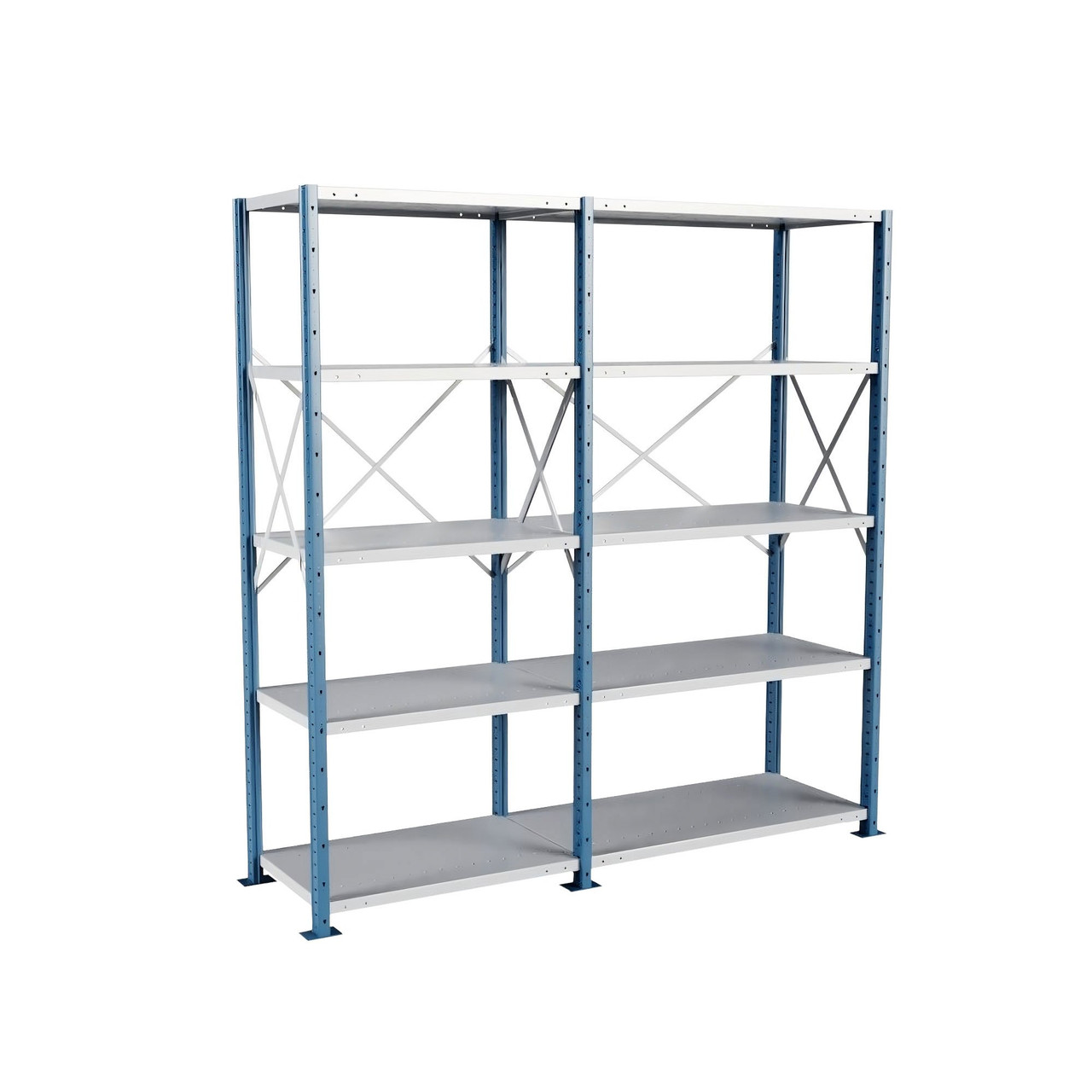 Heavy Duty Metal Shelving, 88" W x 24" D x 87" H, Open Shelving, 5 Adjustable Shelfs, Heavy-Duty