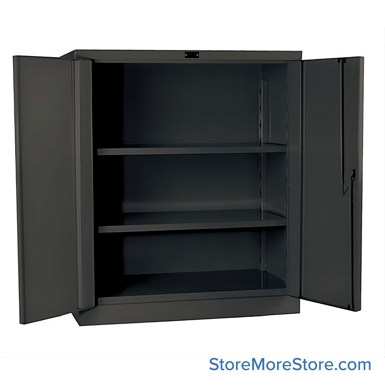 Welded Storage Cabinet, 36" W x 21" D x 42" H, Shelf, Solid Door, 16-Gauge Steel, No Corrosion Resistant Coating