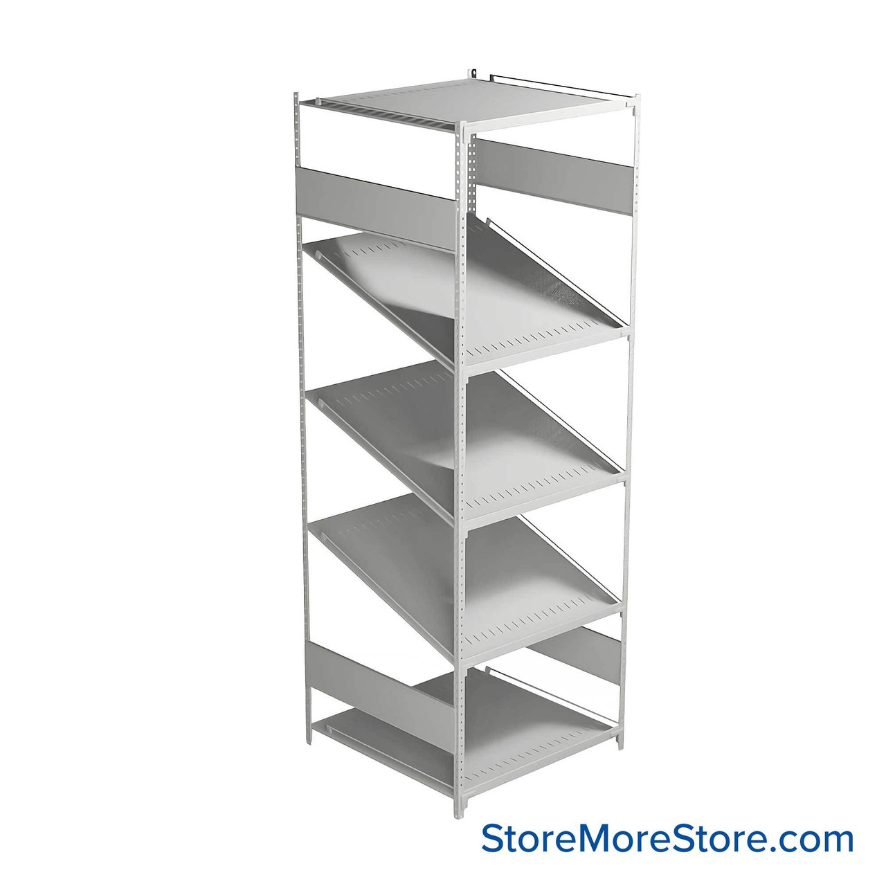 FIFO Shelving, 30" W x 30" D x 75" H, 6 Shelves, 5 (Adjustable) Shelves, Flat Top/Bottom Shelves, No Kit