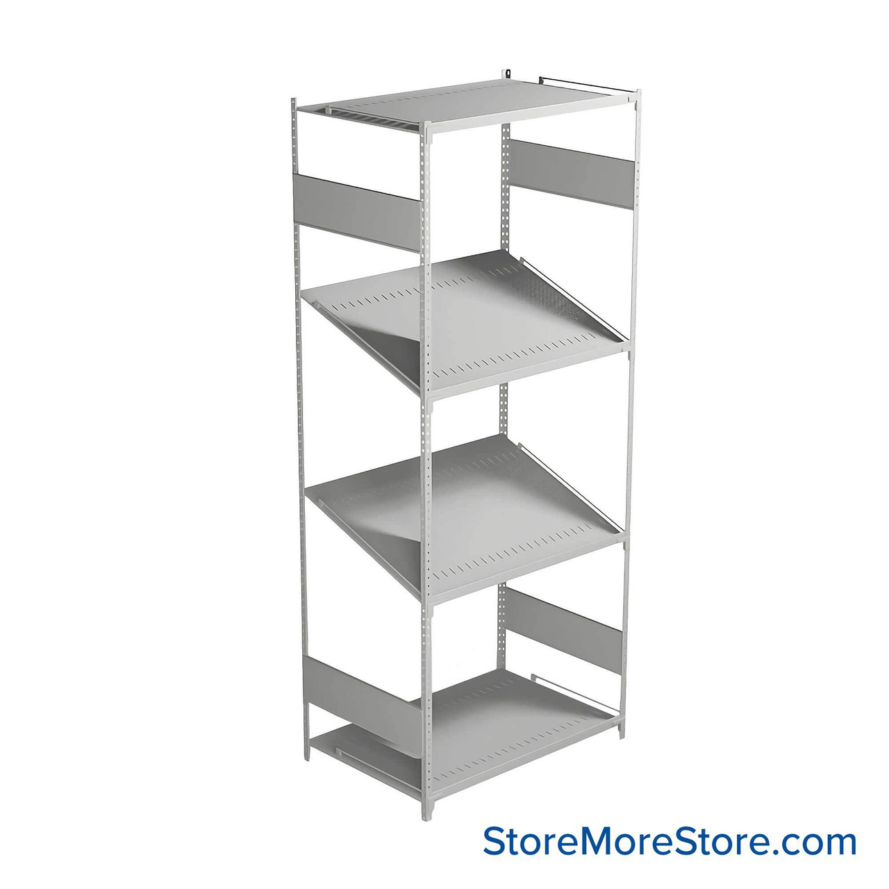 FIFO Shelving, 24" W x 36" D x 87" H, 6 Shelves, 4 (Adjustable) Shelves, Flat Top/Bottom Shelves, Includes Kit