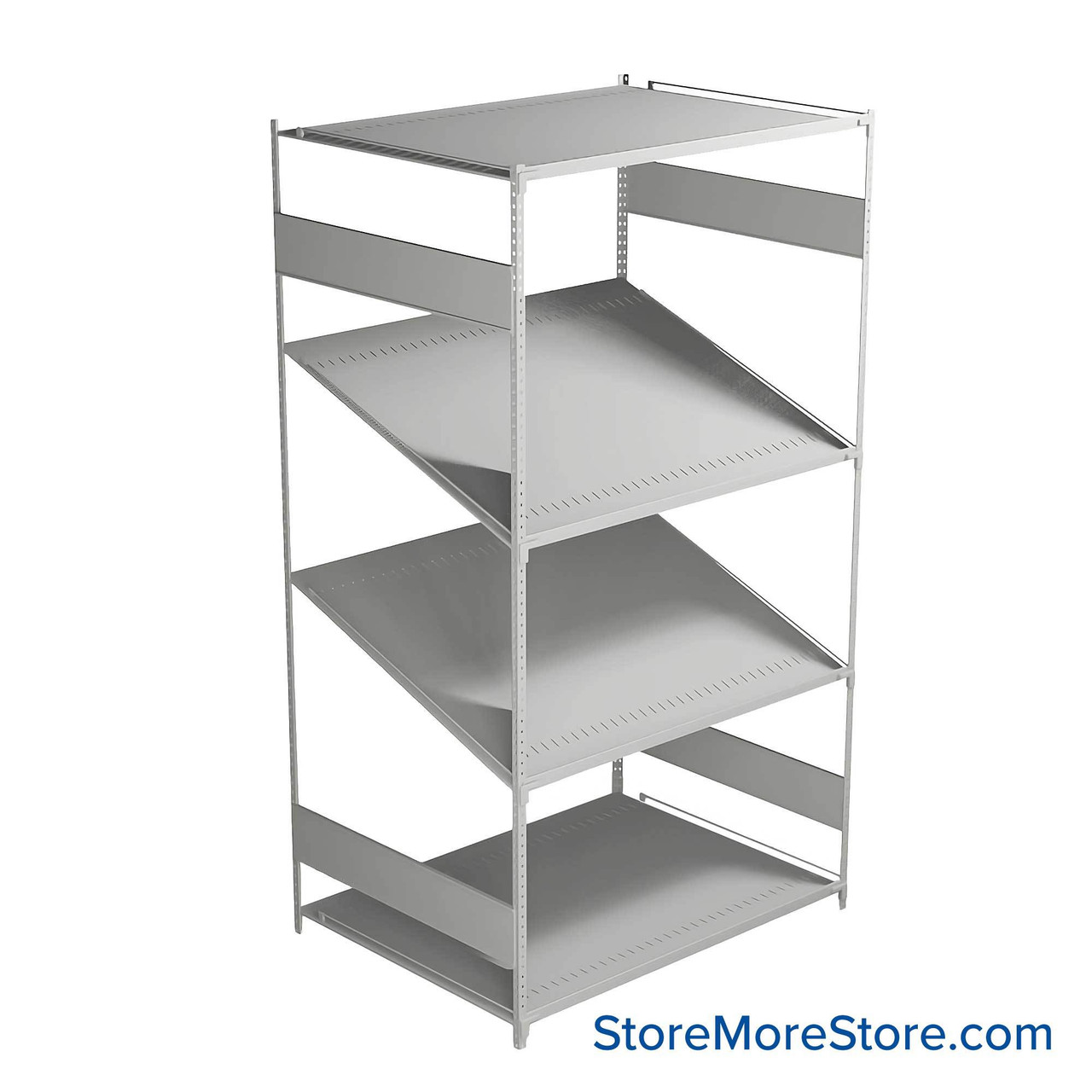 FIFO Shelving, 36" W x 48" D x 87" H, 6 Shelves, 4 (Adjustable) Shelves, Flat Top/Bottom Shelves, Includes Kit