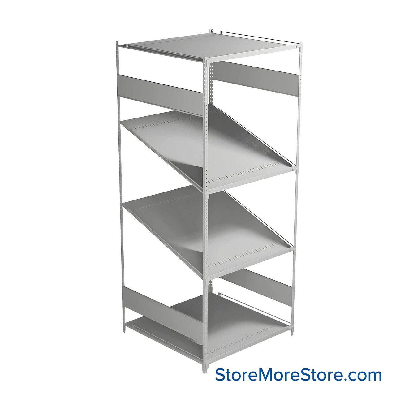 FIFO Shelving, 36" W x 36" D x 75" H, 6 Shelves, 4 (Adjustable) Shelves, Flat Top/Bottom Shelves, Includes Kit