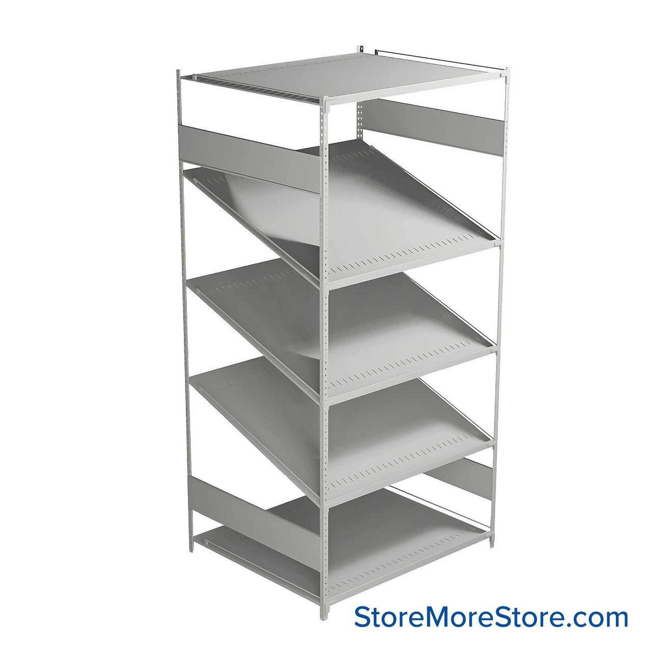 FIFO Shelving, 36" W x 42" D x 87" H, 6 Shelves, 5 (Adjustable) Shelves, Flat Top/Bottom Shelves, Includes Kit