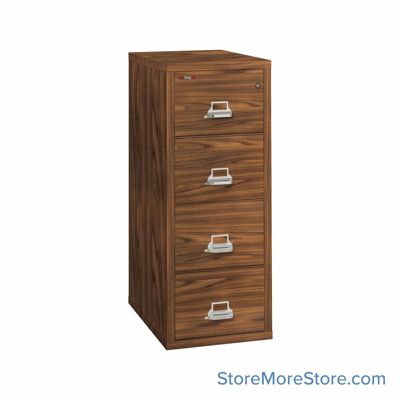 FireKing Vertical File Cabinets, 17.75" W x 25" D x 52.75" H, 4 Drawers