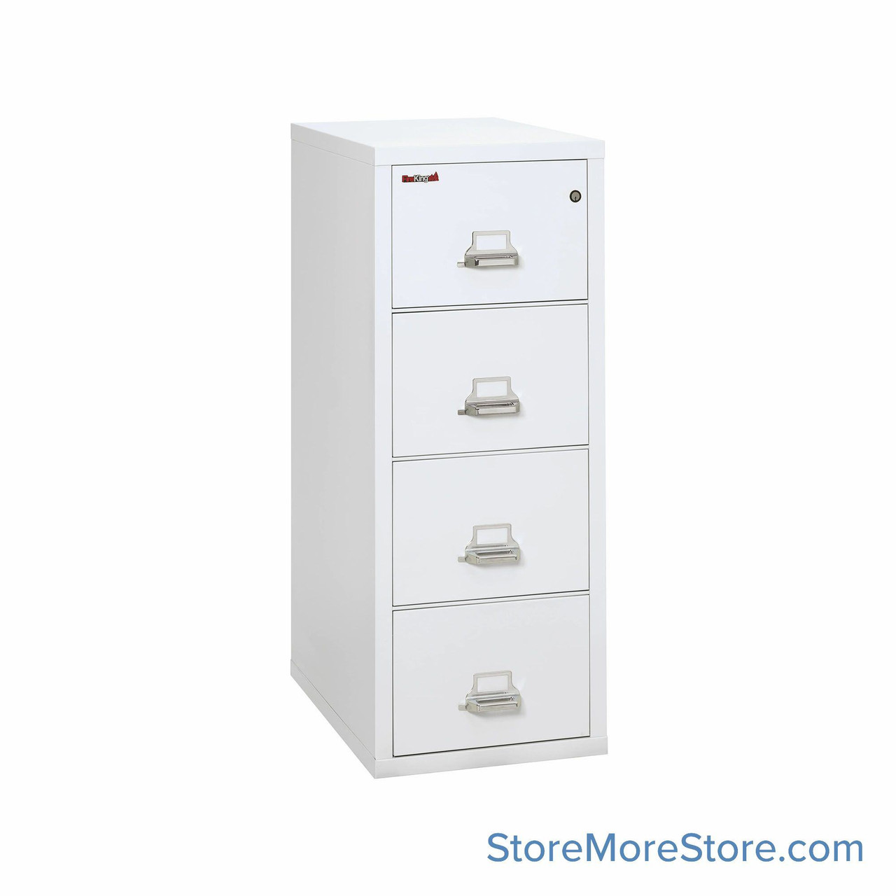 FireKing Vertical File Cabinets, 17.75" W x 31.5" D x 52.75" H, 4 Drawers