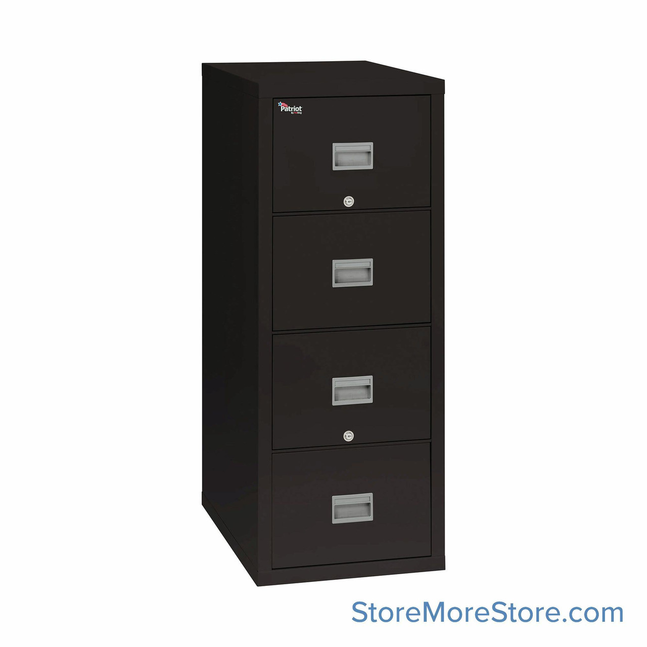 FireKing Fireproof Vertical File Cabinets, 20.75" W x 31.5" D x 52.75" H, 4 Drawers