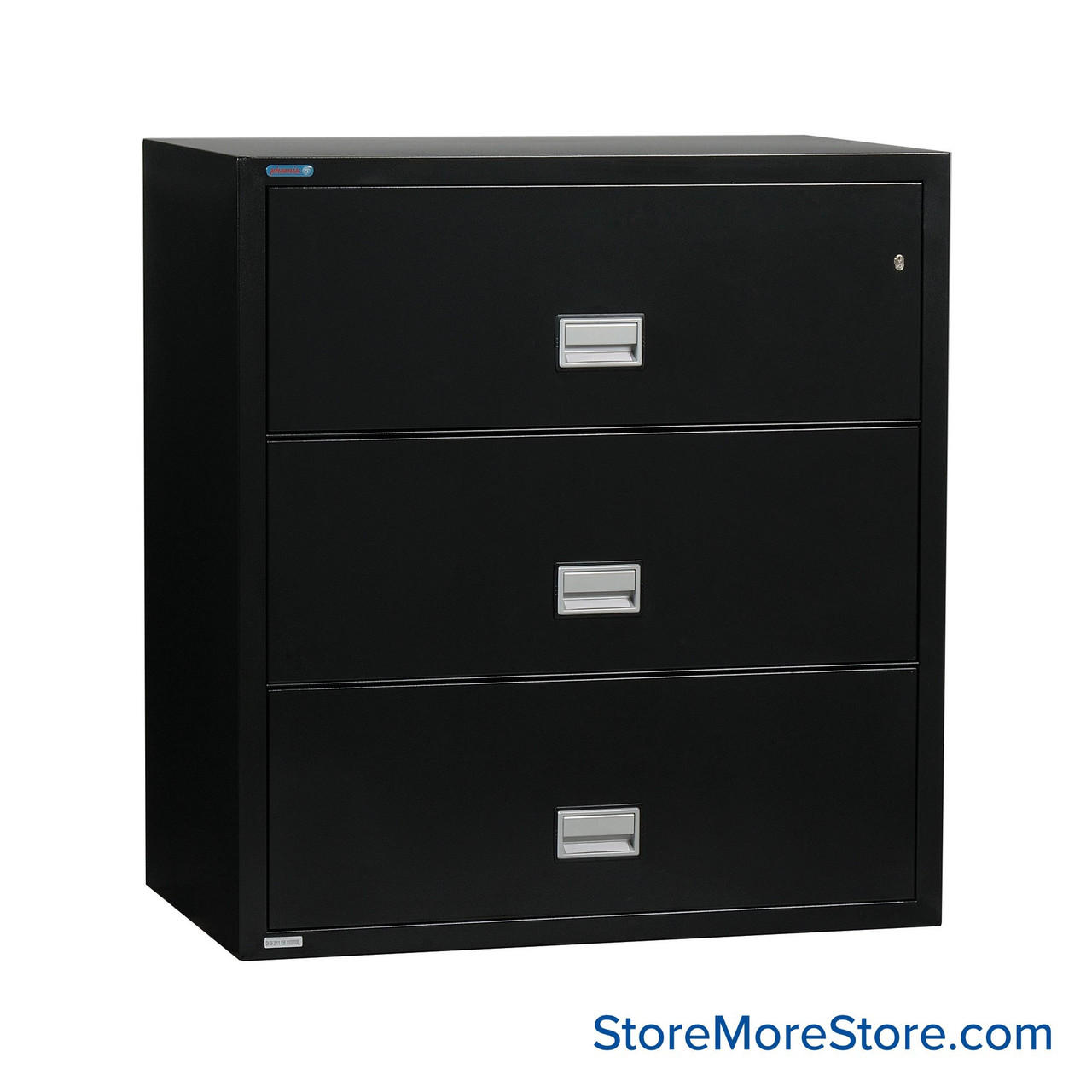 Fireproof Lateral File Cabinet, 44" W x 41.75" H, 3 Drawers