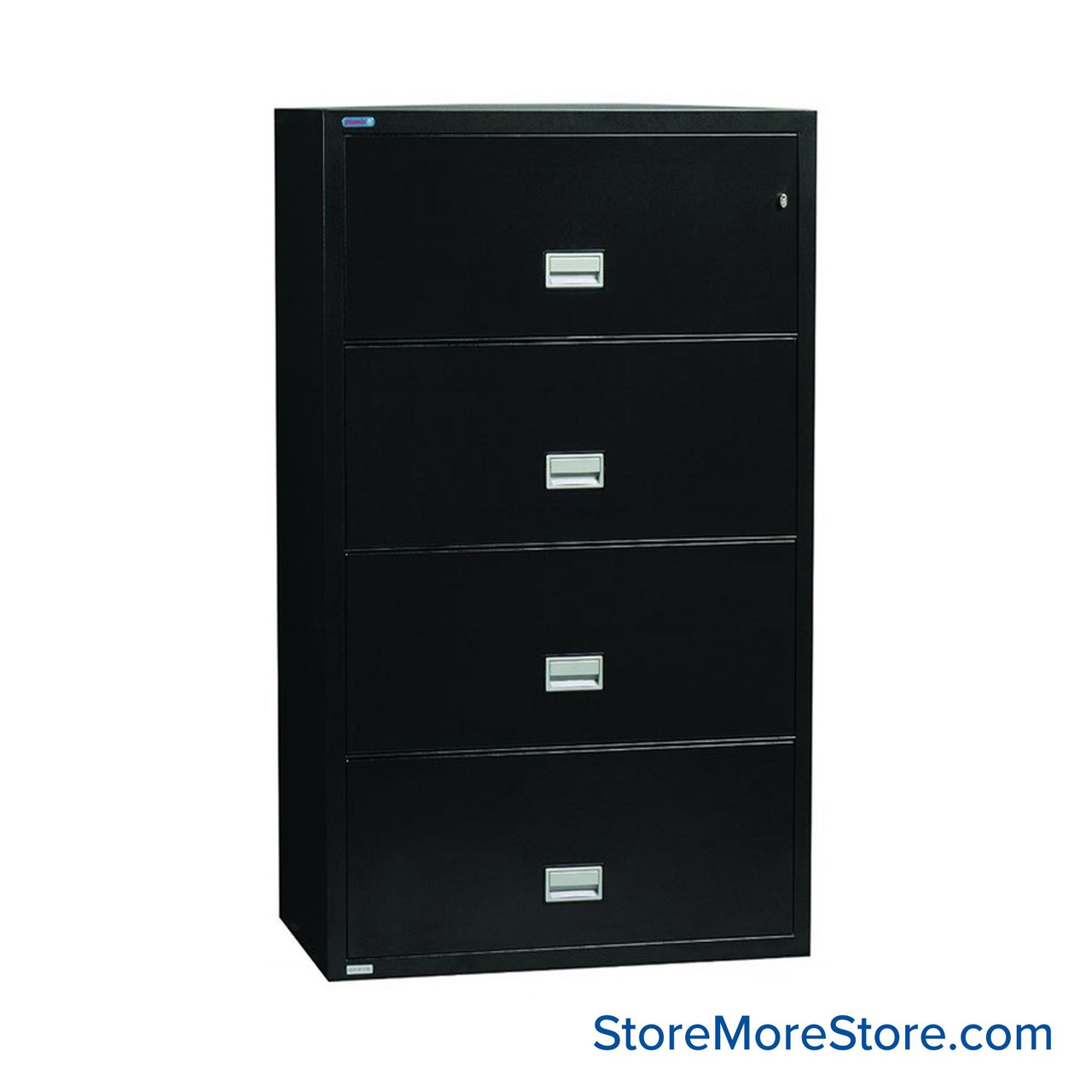 Fireproof Lateral File Cabinet, 31" W x 54.75" H, 4 Drawers