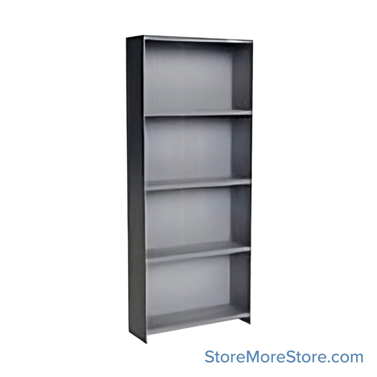Industrial Shelving Units, 48" W x 12" D x 87" H, Starter, Closed Back & Sides, Extra Heavy-Duty, 5 Adjustable Shelfs