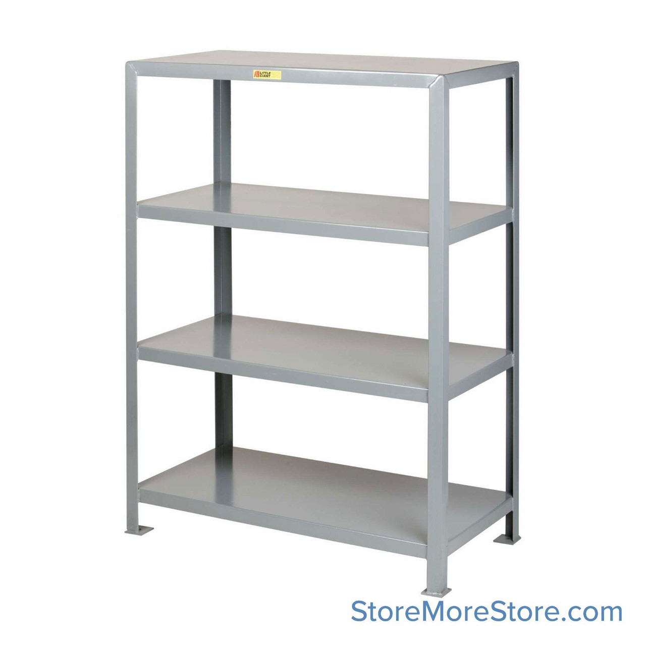 Welded Shelving, 36" W x 72" D x 72" H, Four Shelves, Open Back