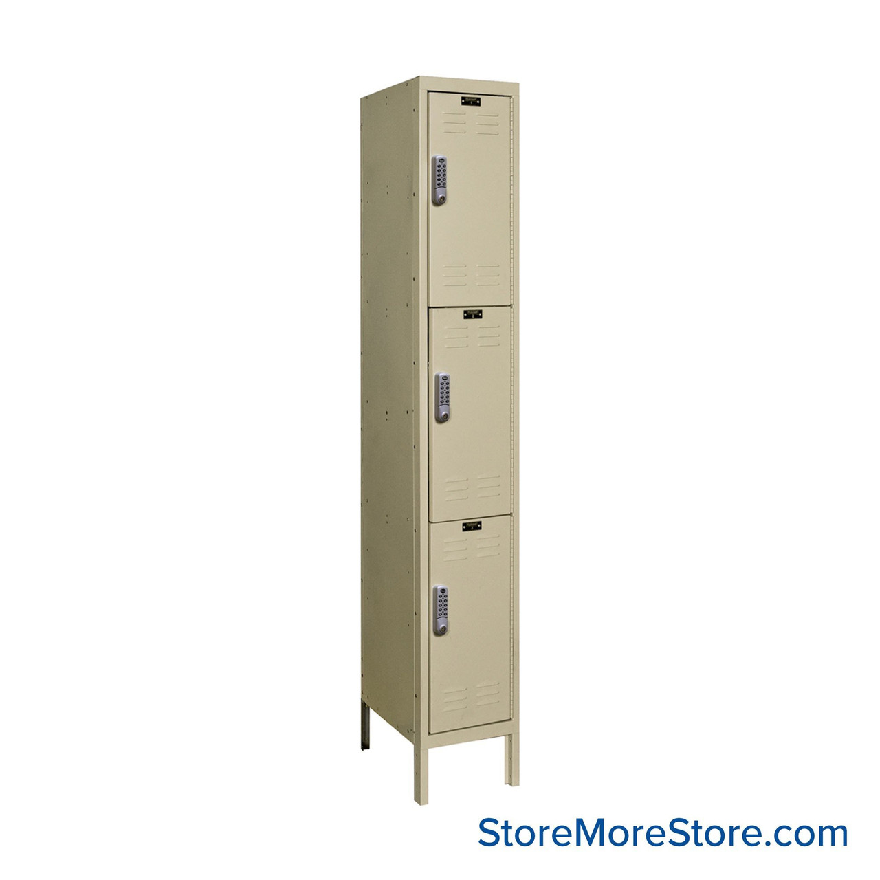Digital Locker, 12'' W x 15'' D x 78'' H, 1 Column, 3 Tiers, Assembled