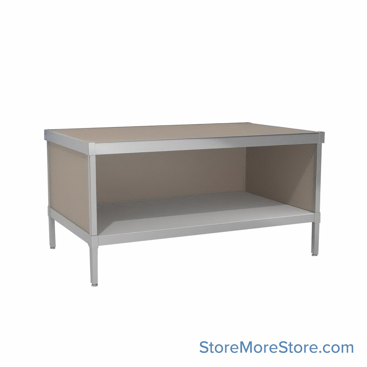 Mail Console, 30" W x 56" D x 30" H, Open Front, Includes Casters, 15.875" Cabinet Height