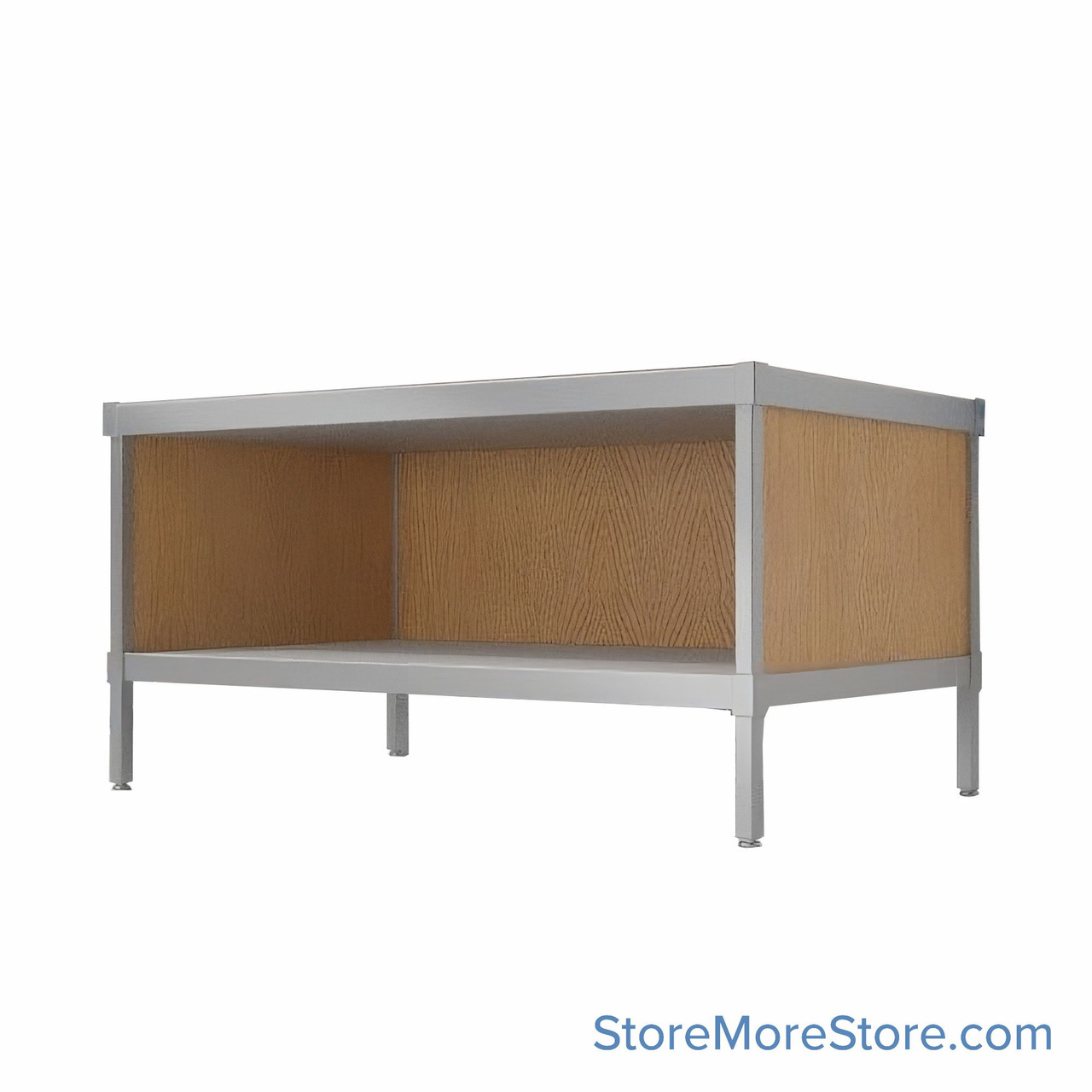 Mail Console, 25" W x 42" D x 36" H, Open Front, Includes Casters, 21.875" Cabinet Height