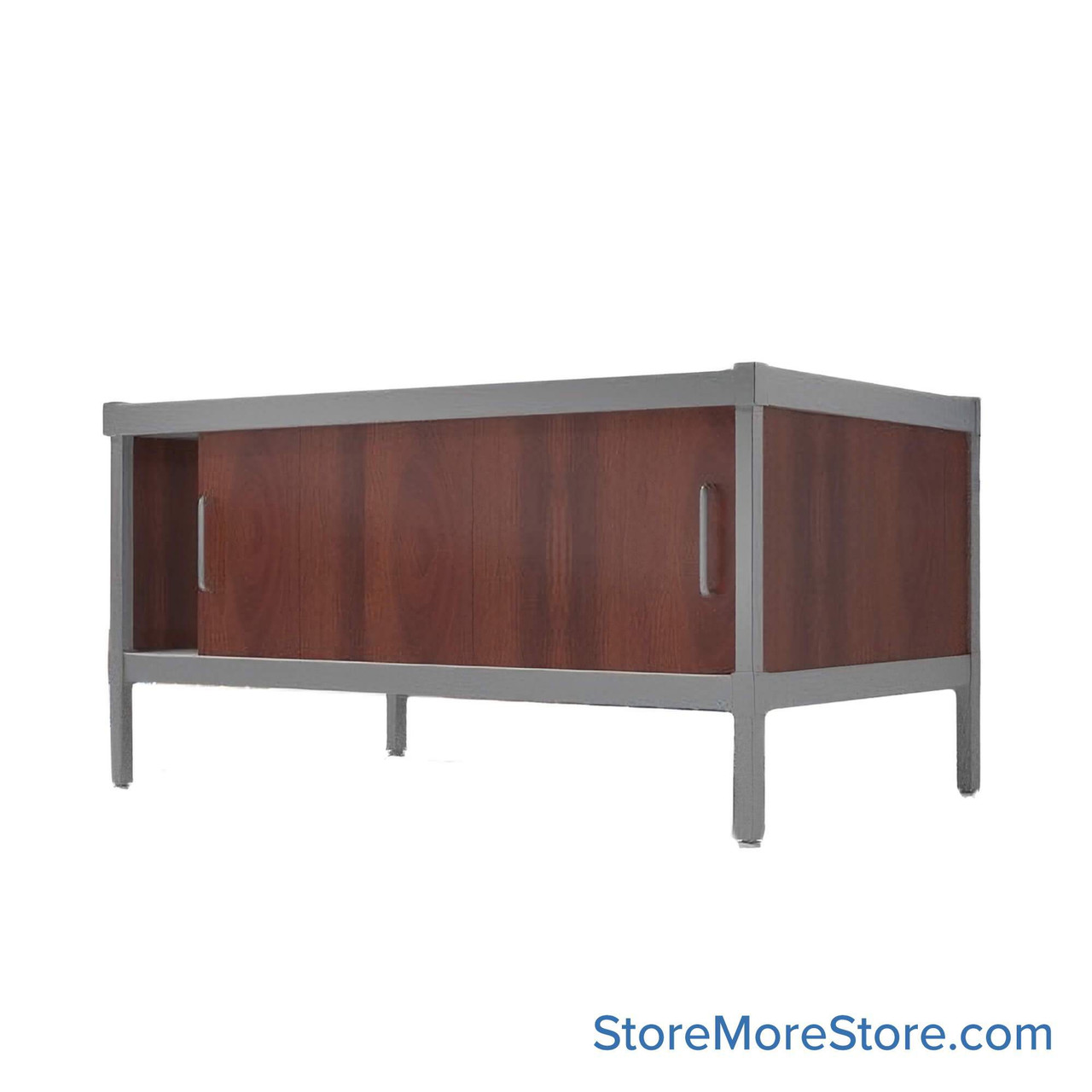 Mail Console, 36" W x 56" D x 30" H, Sliding Doors, 21.875" Cabinet Height, Includes Adjustable Height