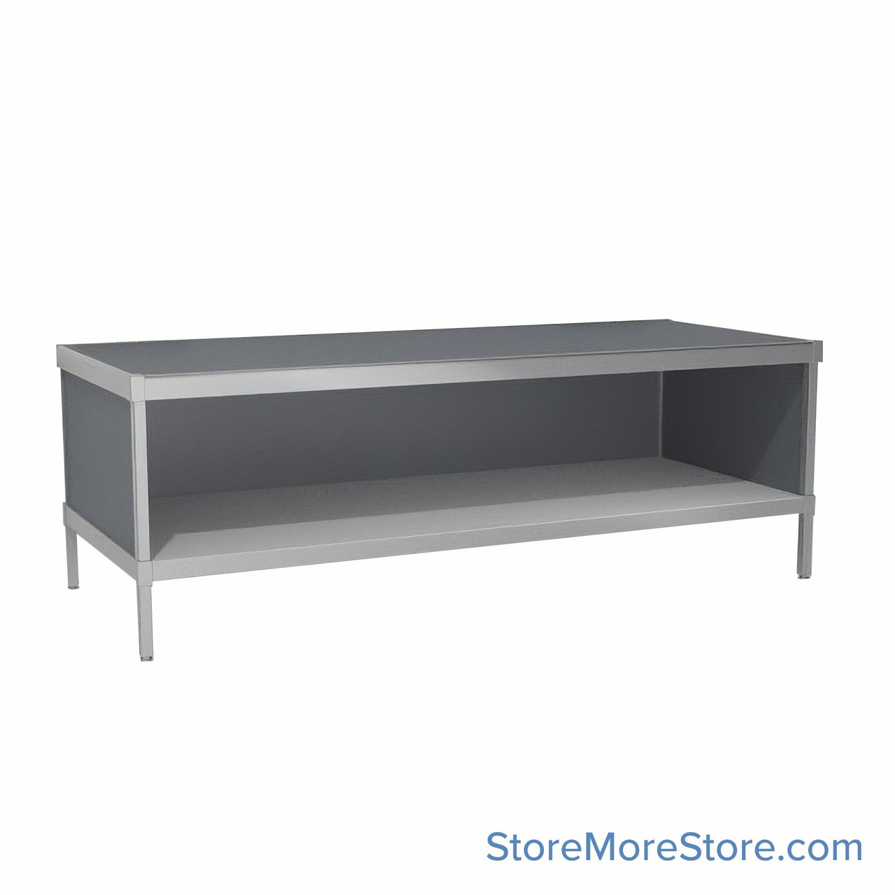 Mail Console, 36" W x 84" D x 36" H, Open Front, Includes Casters, 21.875" Cabinet Height