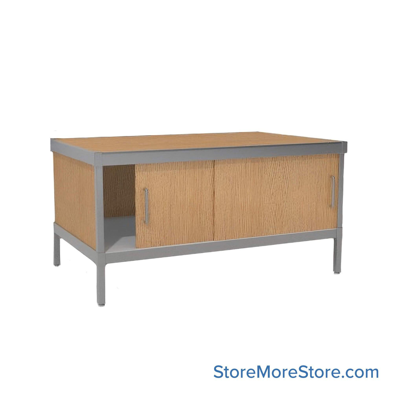 Mail Console, 36" W x 48" D x 30" H, Sliding Doors, 15.875" Cabinet Height