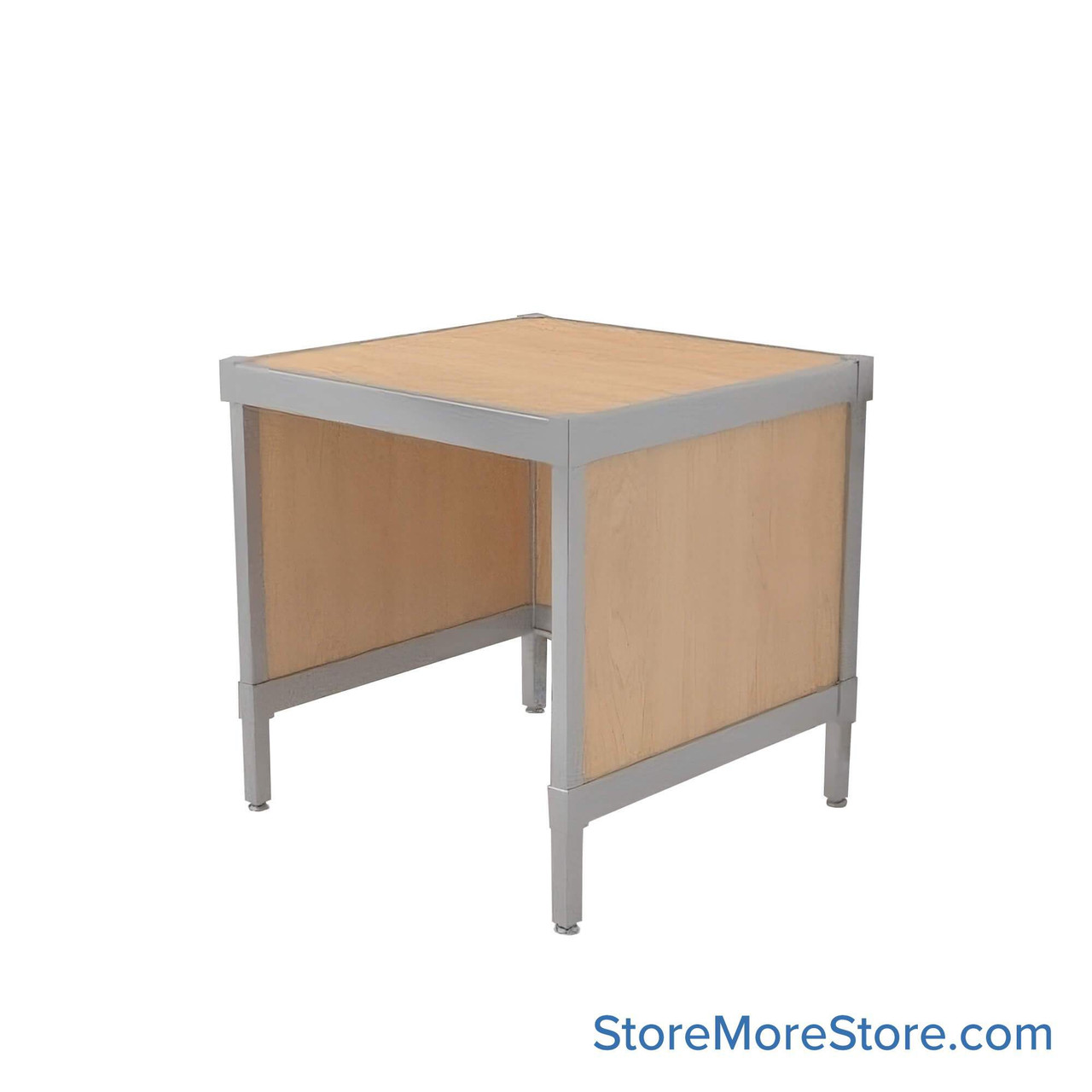 Mail Desk, 36" W x 30" D x 30" H, Open Bottom Desk, 15.875" Modesty Panel Height