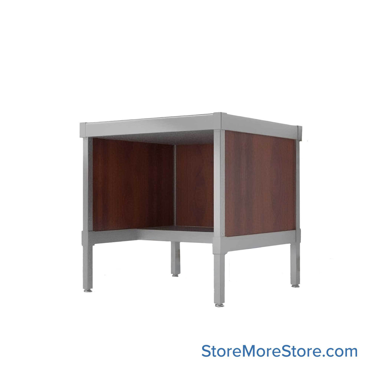 Mail Desk, 25" W x 36" D x 42" H, Half Shelf Desk, 27.875" Modesty Panel Height
