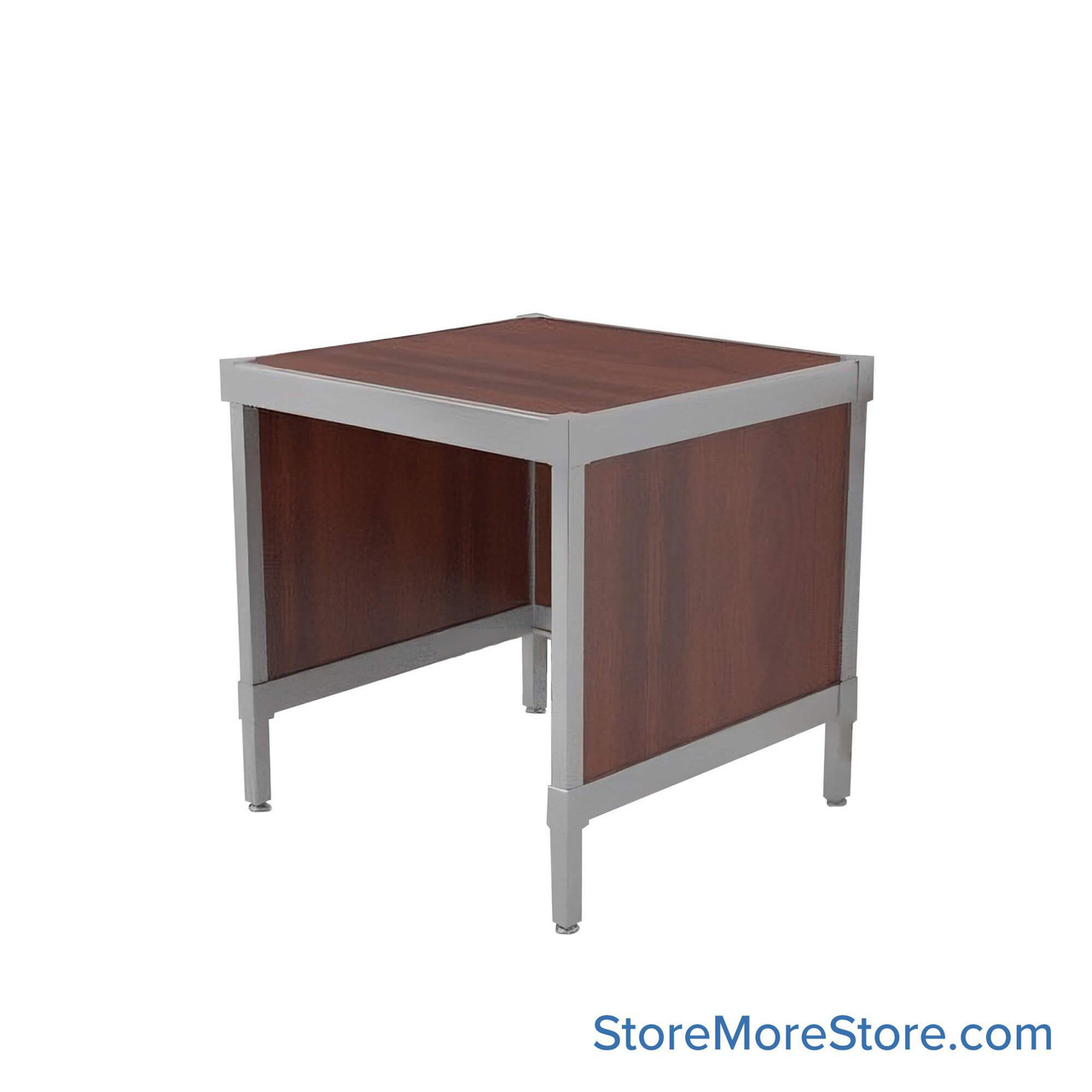 Mail Desk, 30" W x 36" D x 42" H, Open Bottom Desk, 33.563" Modesty Panel Height