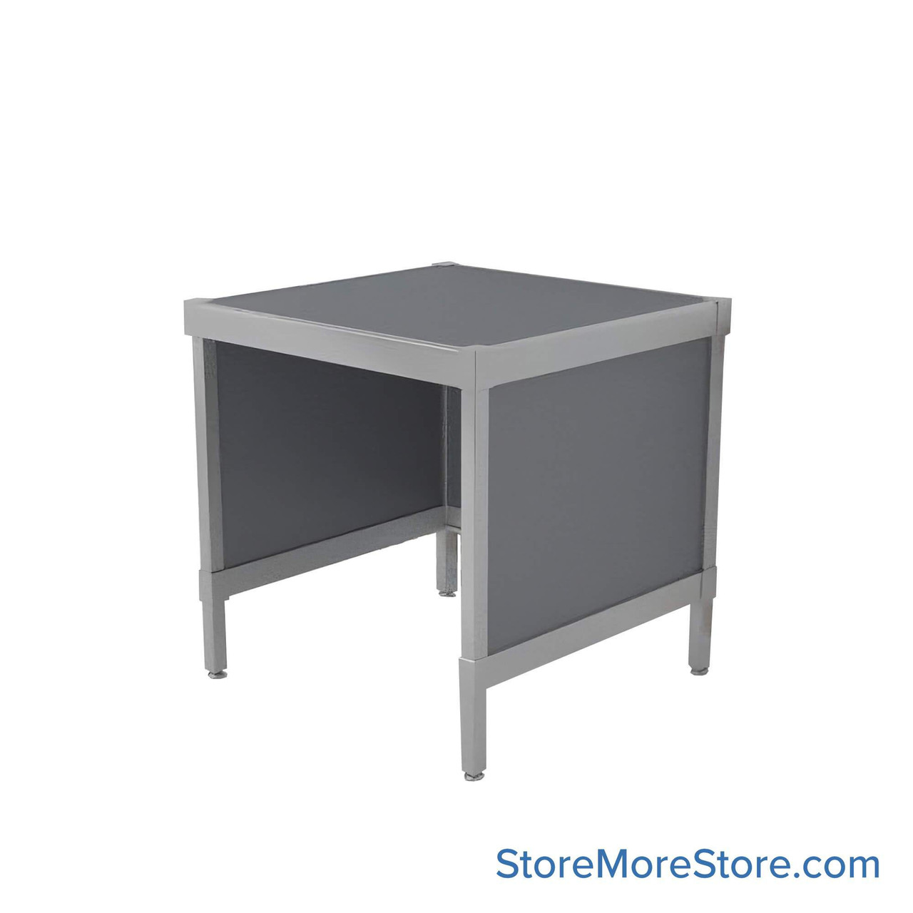 Mail Desk, 30" W x 30" D x 36" H, Open Bottom Desk, 27.875" Modesty Panel Height, Includes Adjustable Height