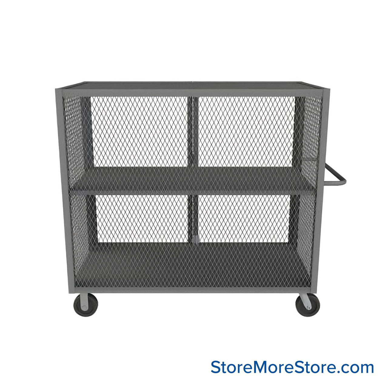 Security Cart 72.5''W x 38''D x 56.5''H - HTL-3672-DD-1AS-95