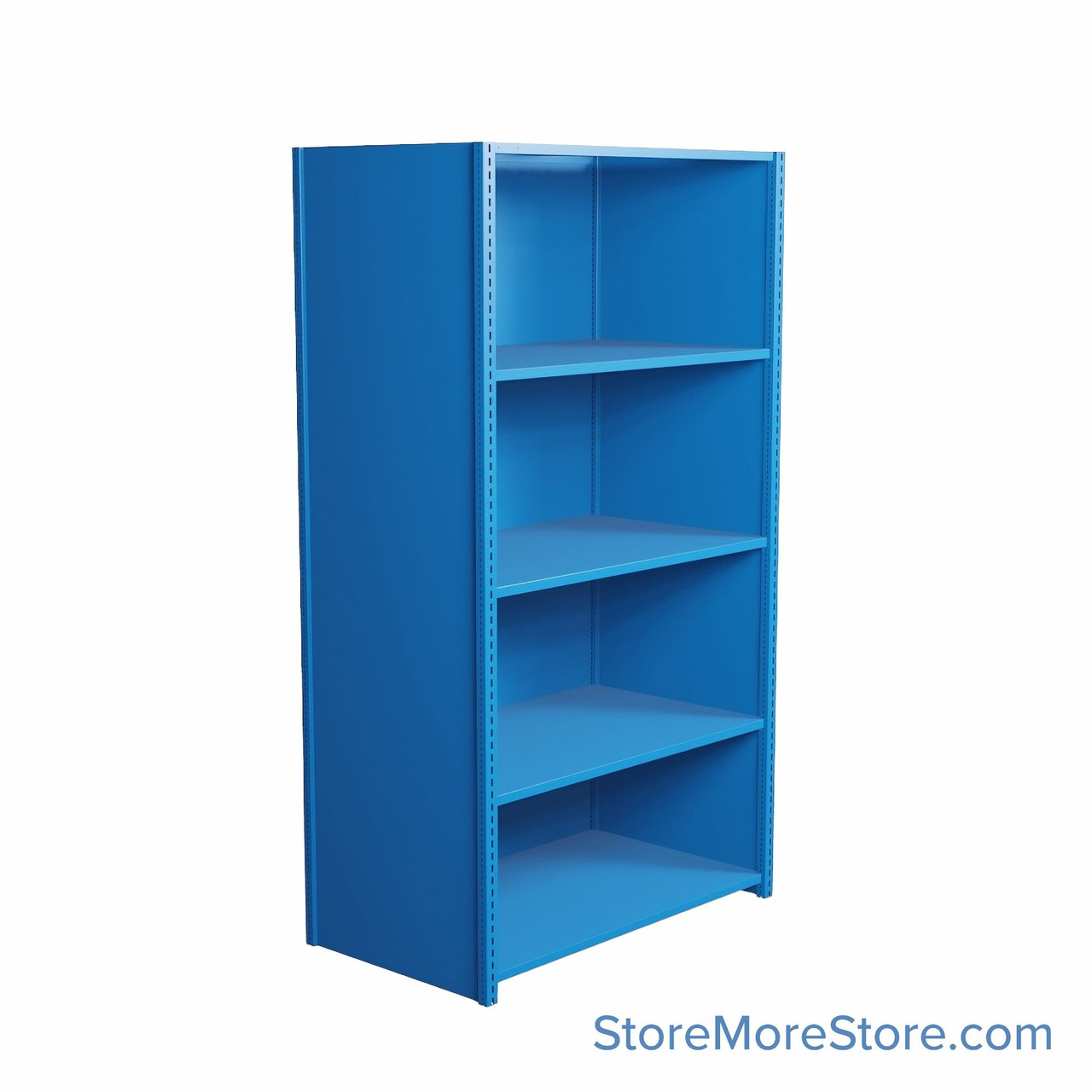 Industrial Shelving, 48" W x 18" D x 75" H, Closed Single Shelving Unit, 5 Shelves
