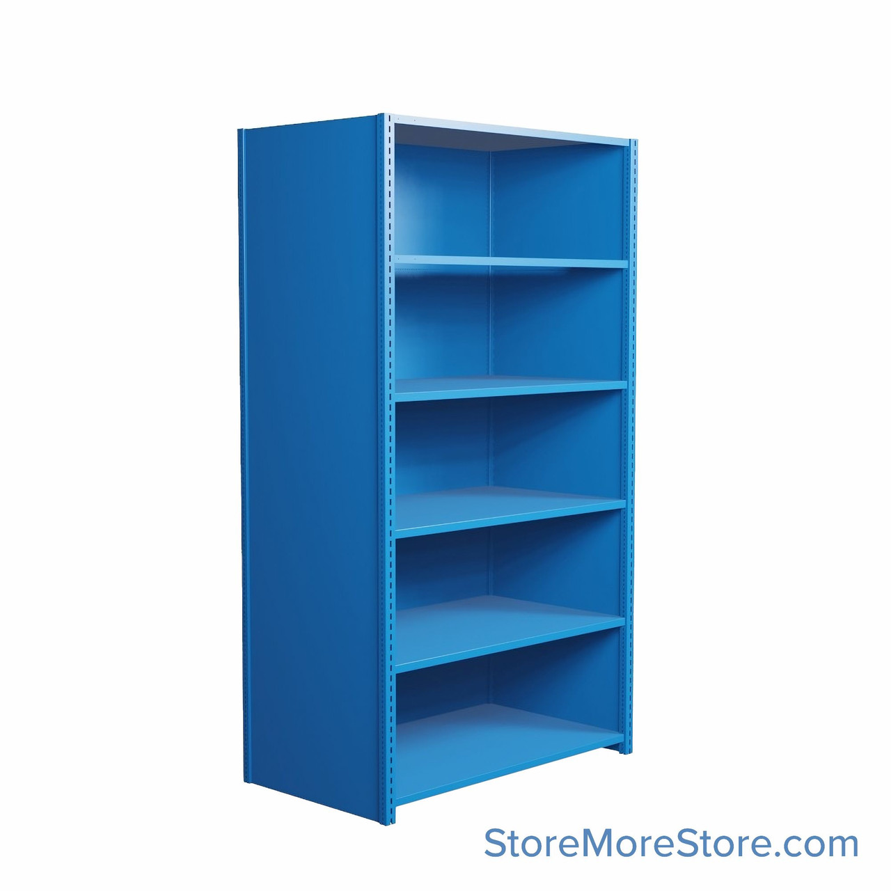 Industrial Shelving, 48" W x 18" D x 75" H, Closed Single Shelving Unit, 6 Shelves