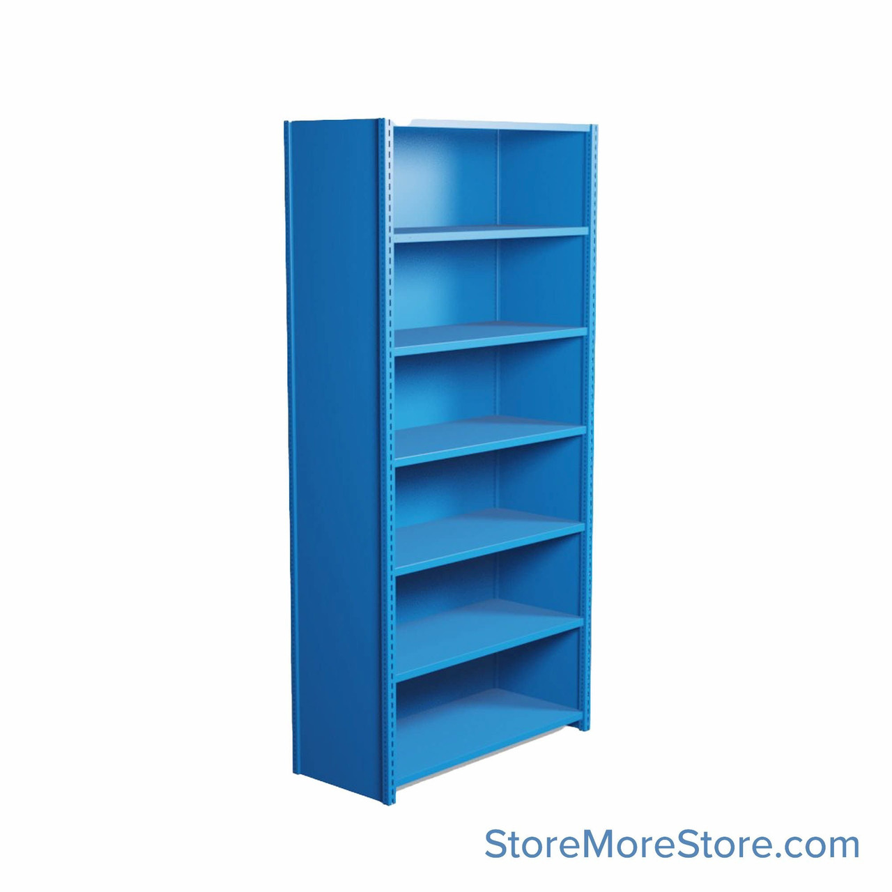 Industrial Shelving, 42" W x 18" D x 87" H, Closed Single Shelving Unit, 7 Shelves