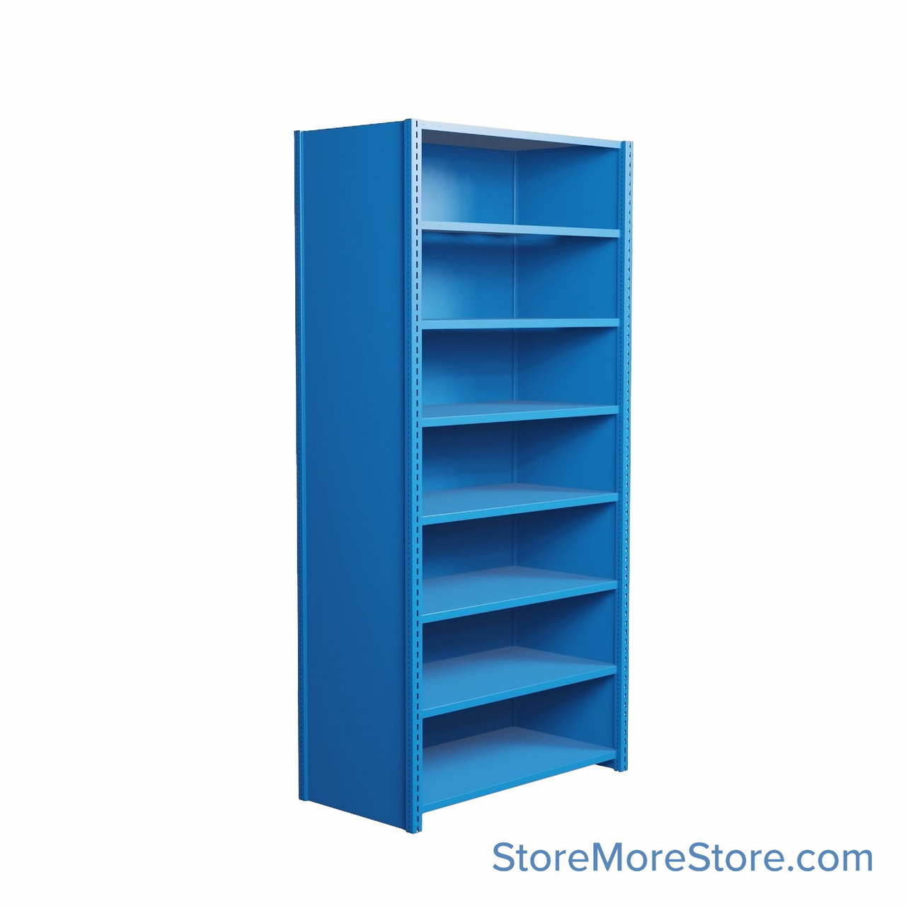 Industrial Shelving, 42" W x 12" D x 75" H, Closed Single Shelving Unit, 8 Shelves