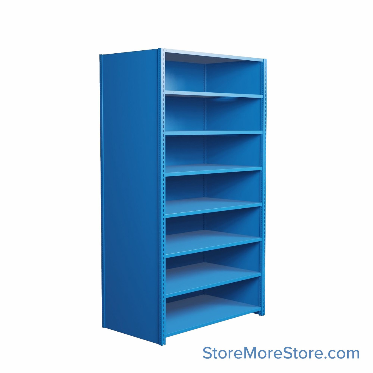 Industrial Shelving, 48" W x 18" D x 75" H, Closed Single Shelving Unit, 8 Shelves