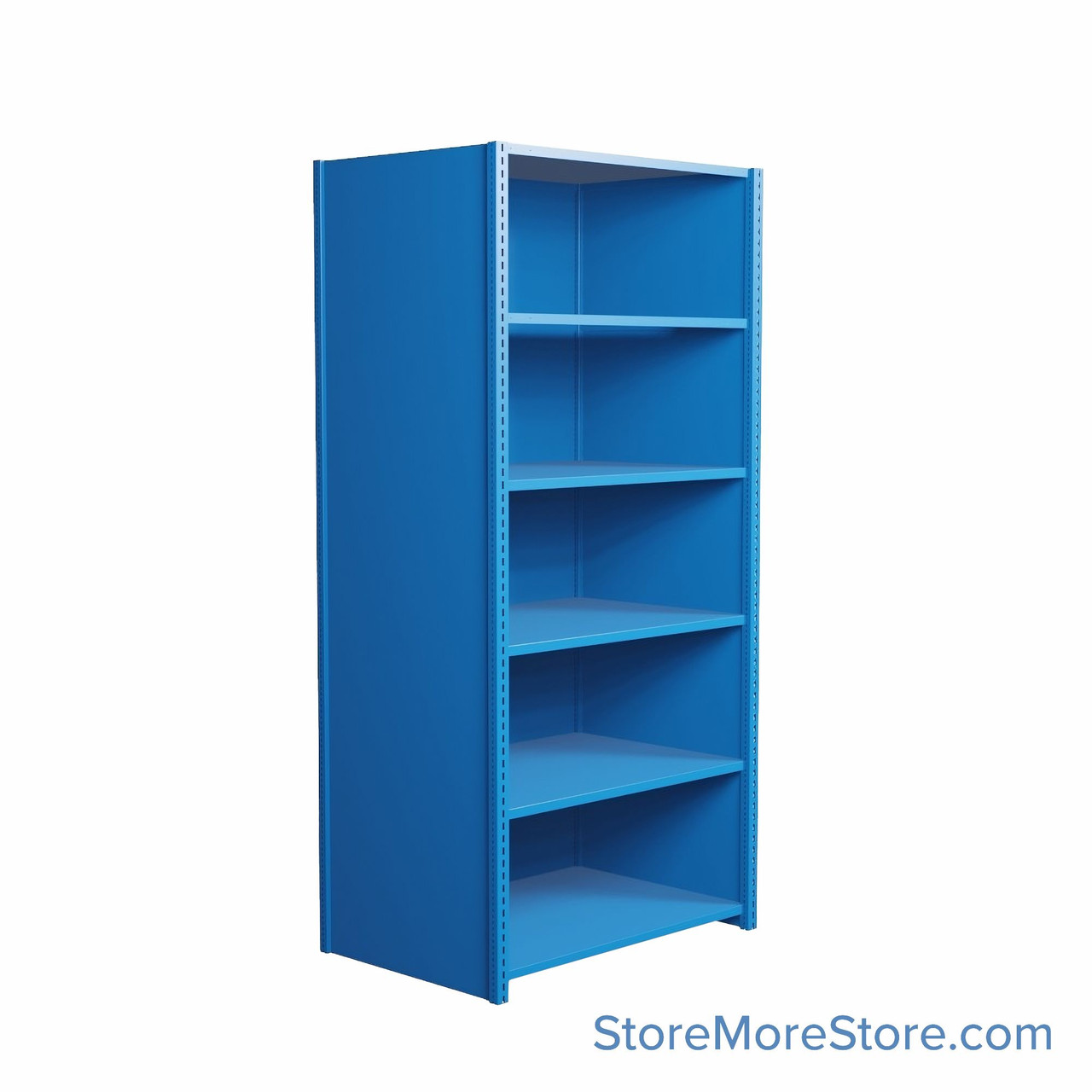 Industrial Shelving, 48" W x 12" D x 75" H, Closed Single Shelving Unit, 6 Shelves