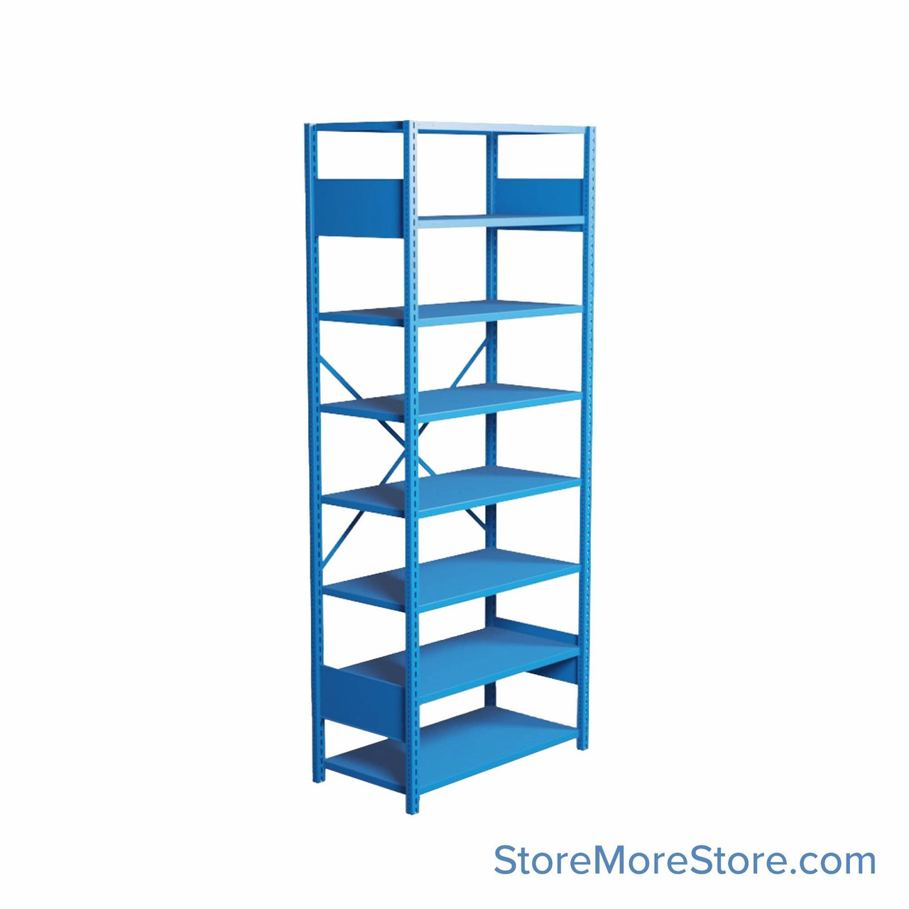 Industrial Shelving, 36" W x 18" D x 87" H, Open Single Shelving Unit, 8 Shelves