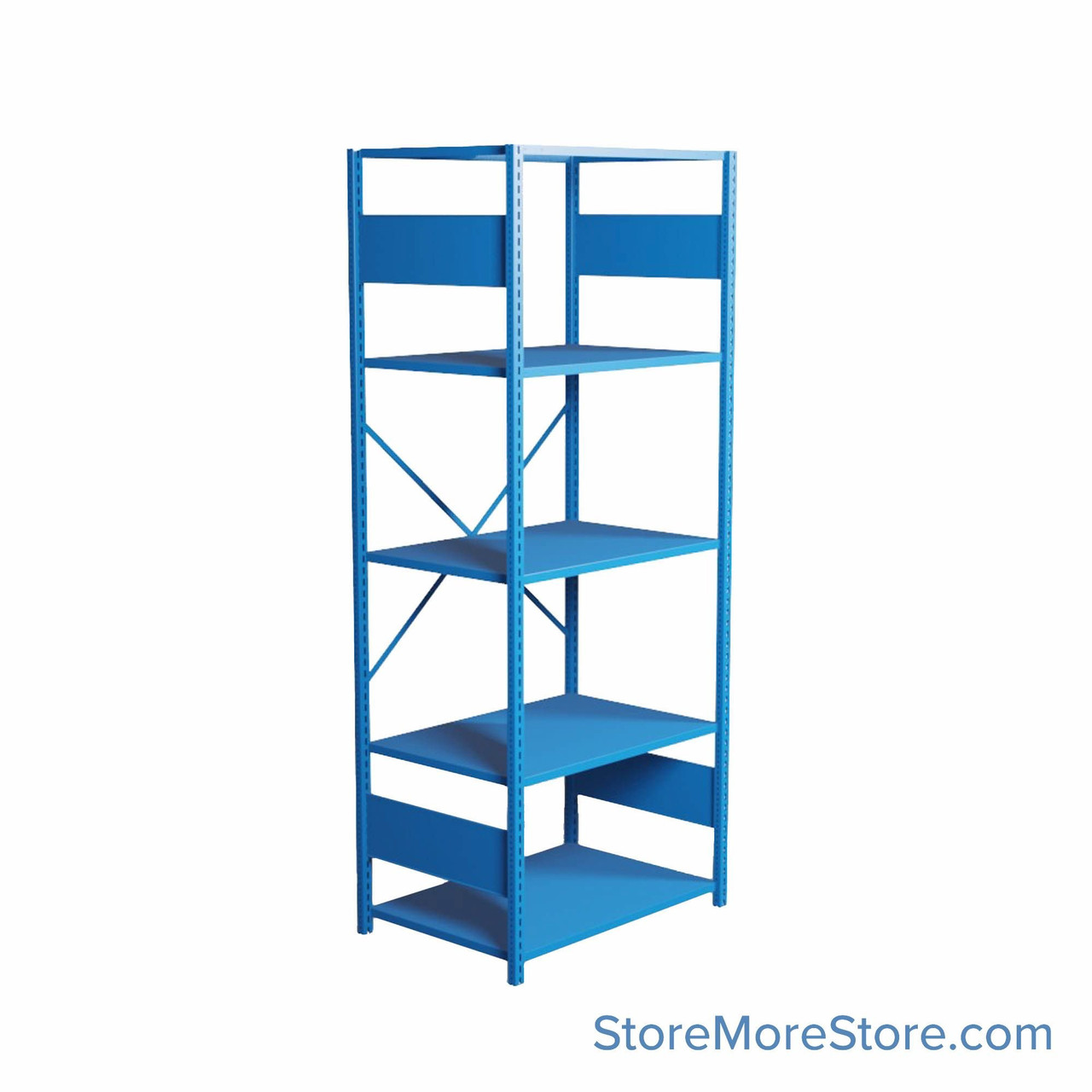 Industrial Shelving, 42" W x 24" D x 99" H, Open Single Shelving Unit, 5 Shelves