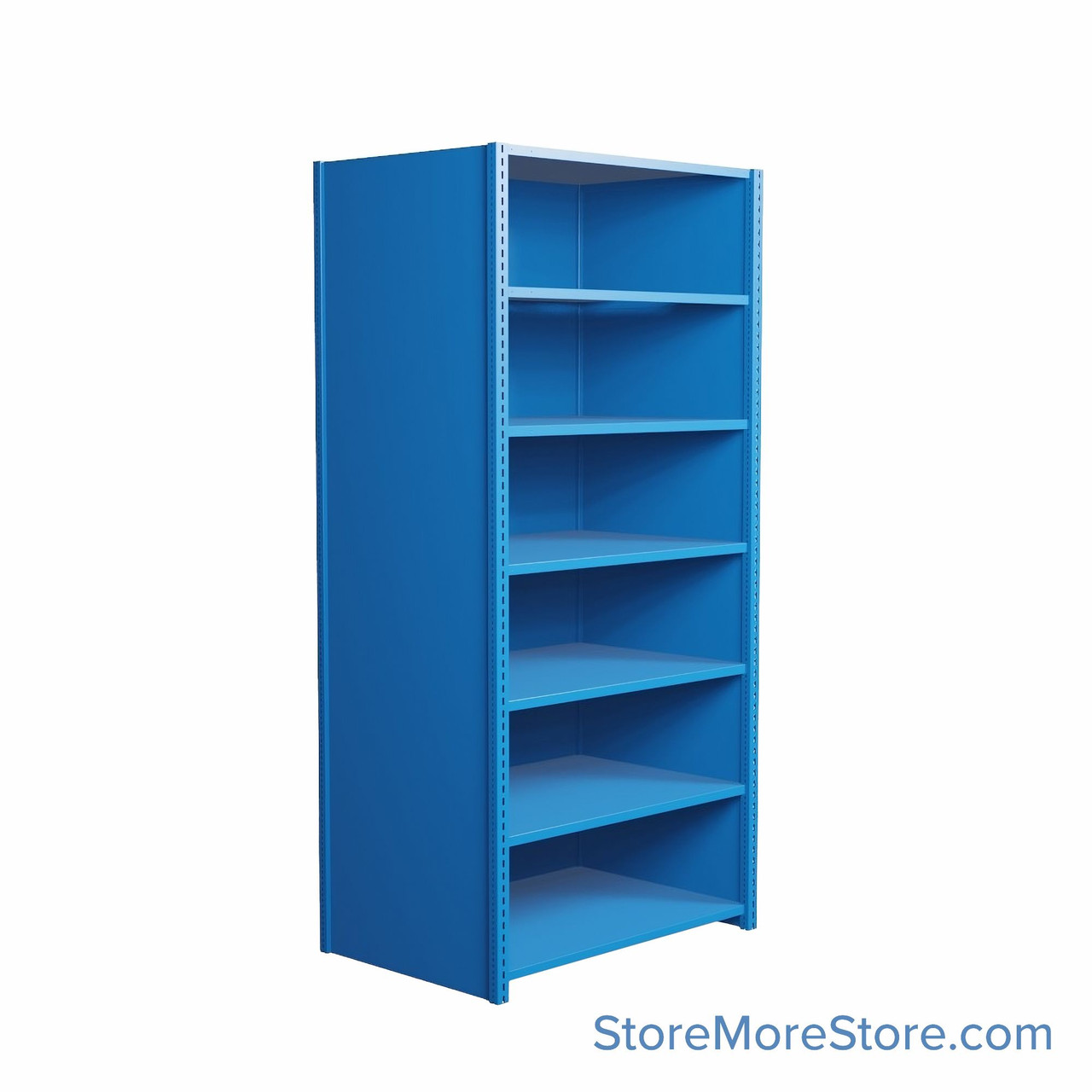Industrial Shelving, 48" W x 12" D x 75" H, Closed Single Shelving Unit, 7 Shelves