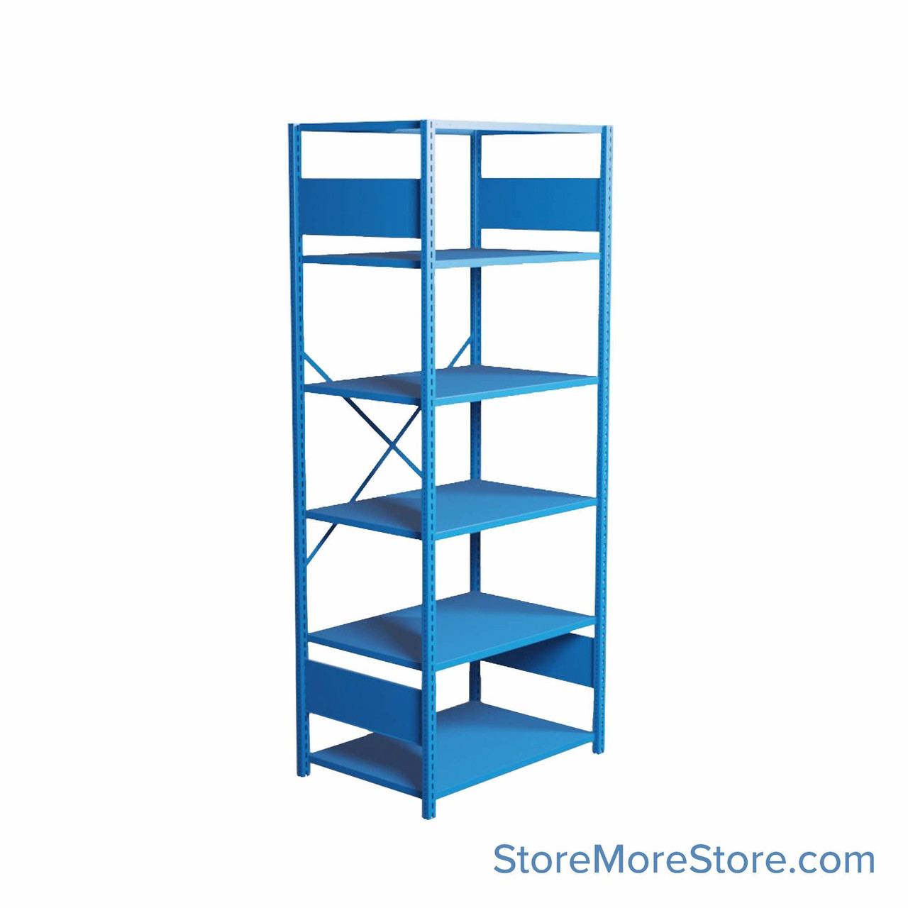 Industrial Shelving, 42" W x 24" D x 99" H, Open Single Shelving Unit, 6 Shelves