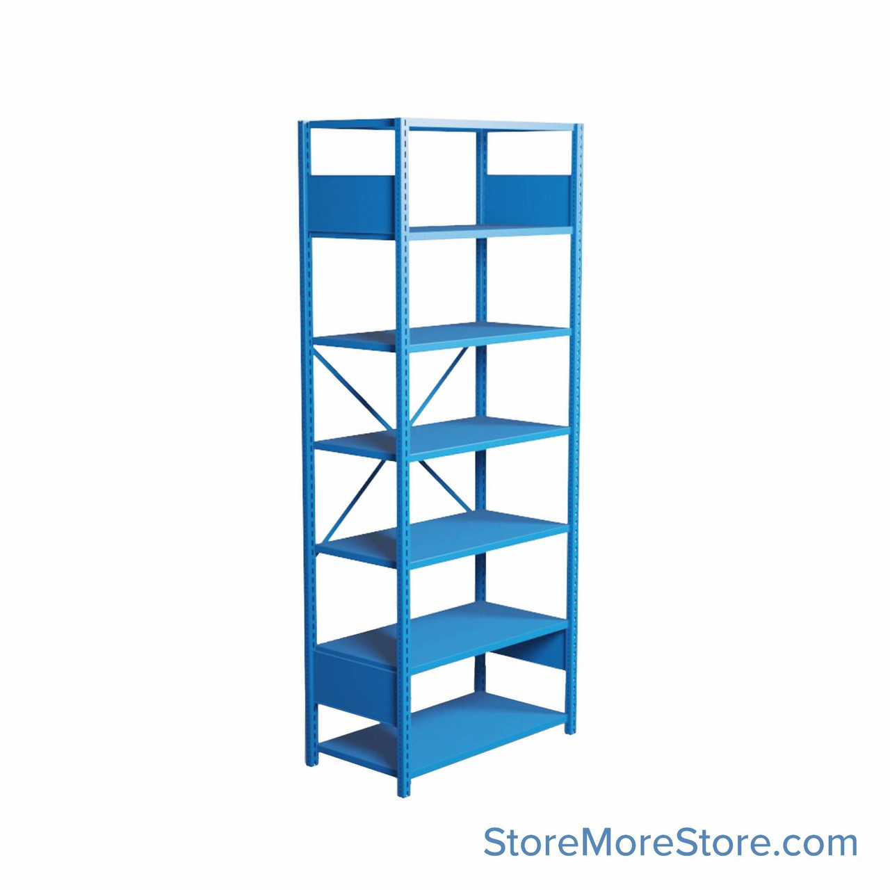 Industrial Shelving, 36" W x 18" D x 99" H, Open Single Shelving Unit, 7 Shelves